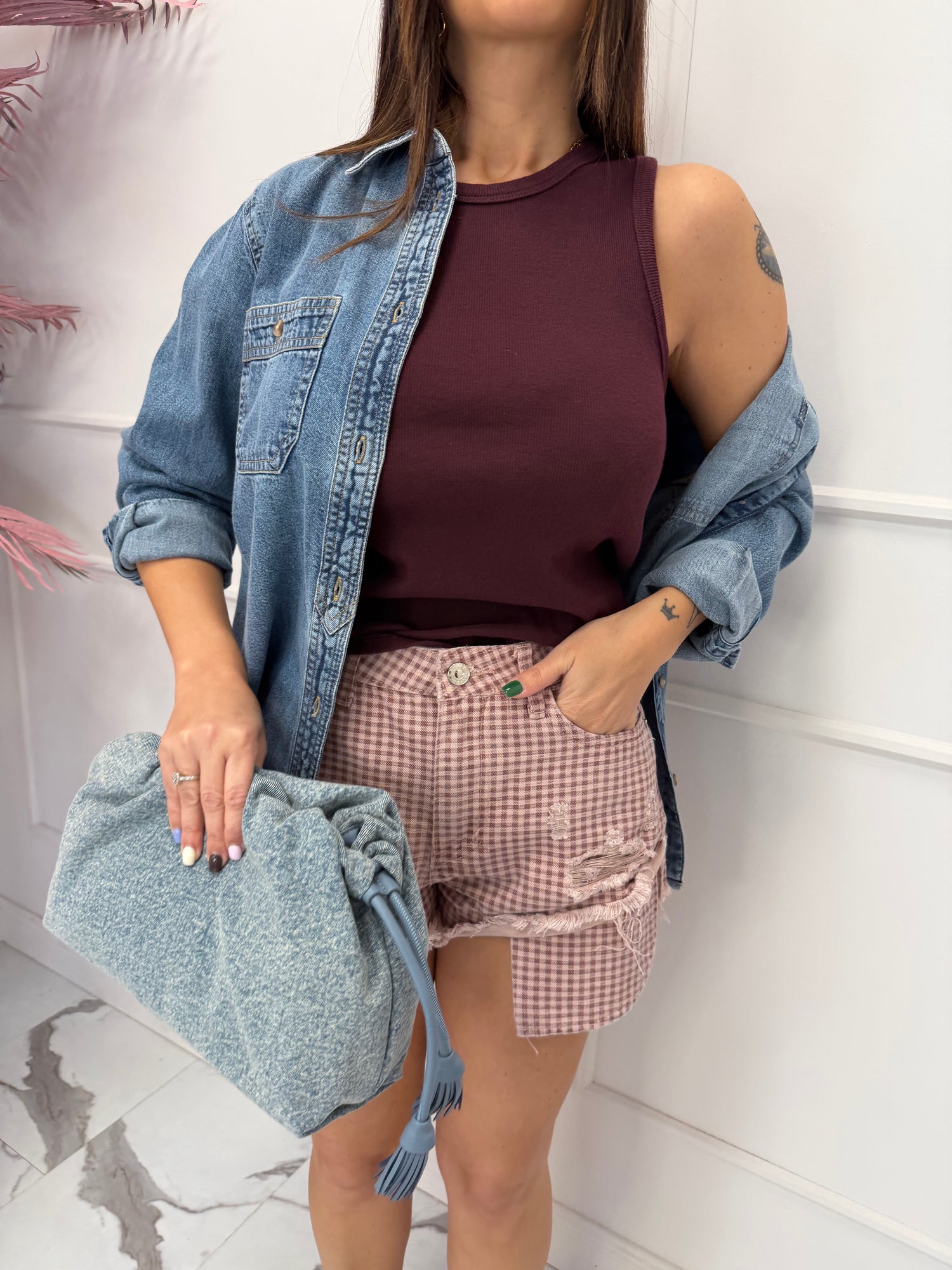 Shorts Denim  “Vichy” MONIQUE