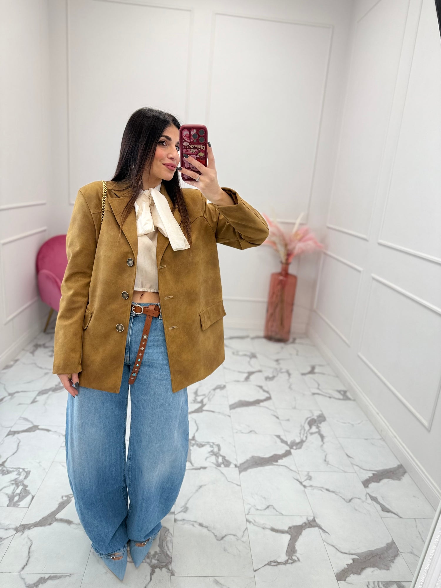Blazer in suede HAVE ONE