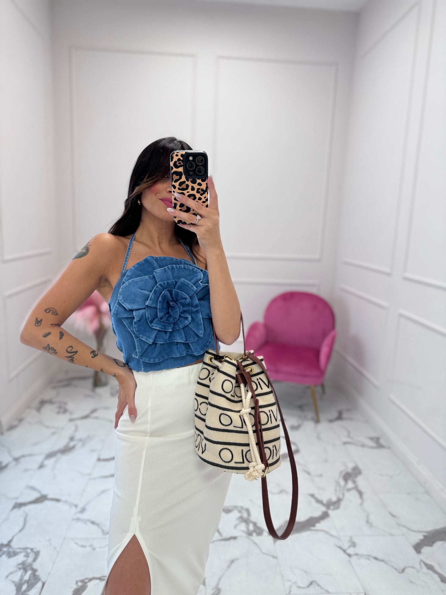 Top denim “Roseanne” ONLY
