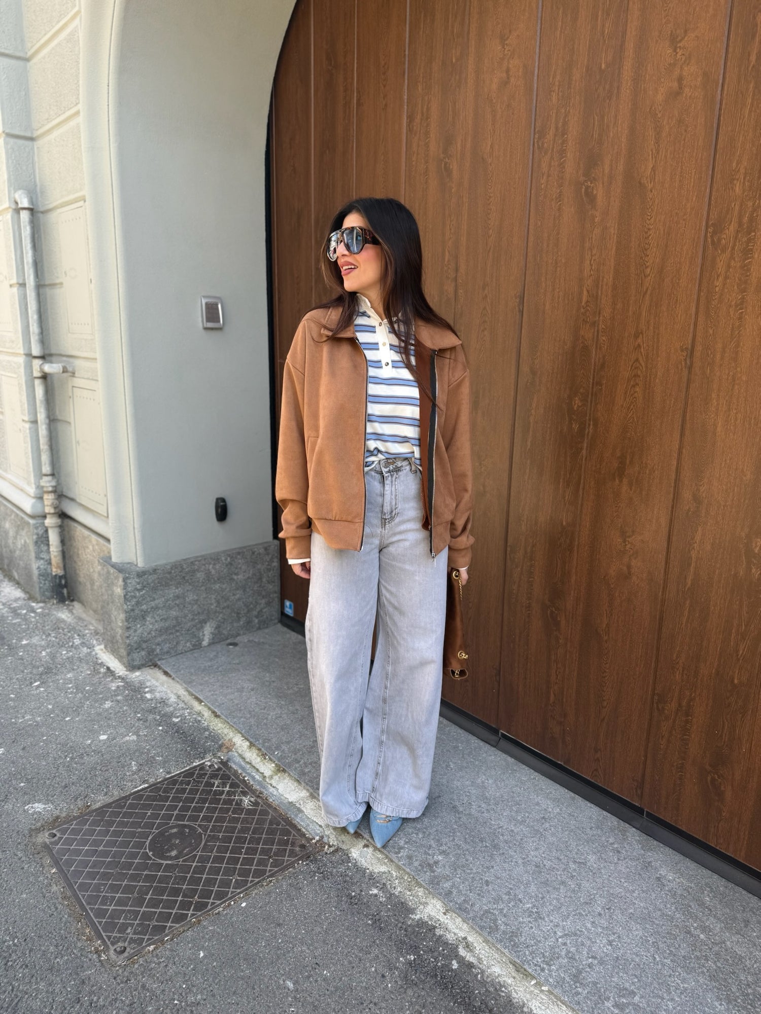 Jeans wide leg “Grey” HAVE ONE