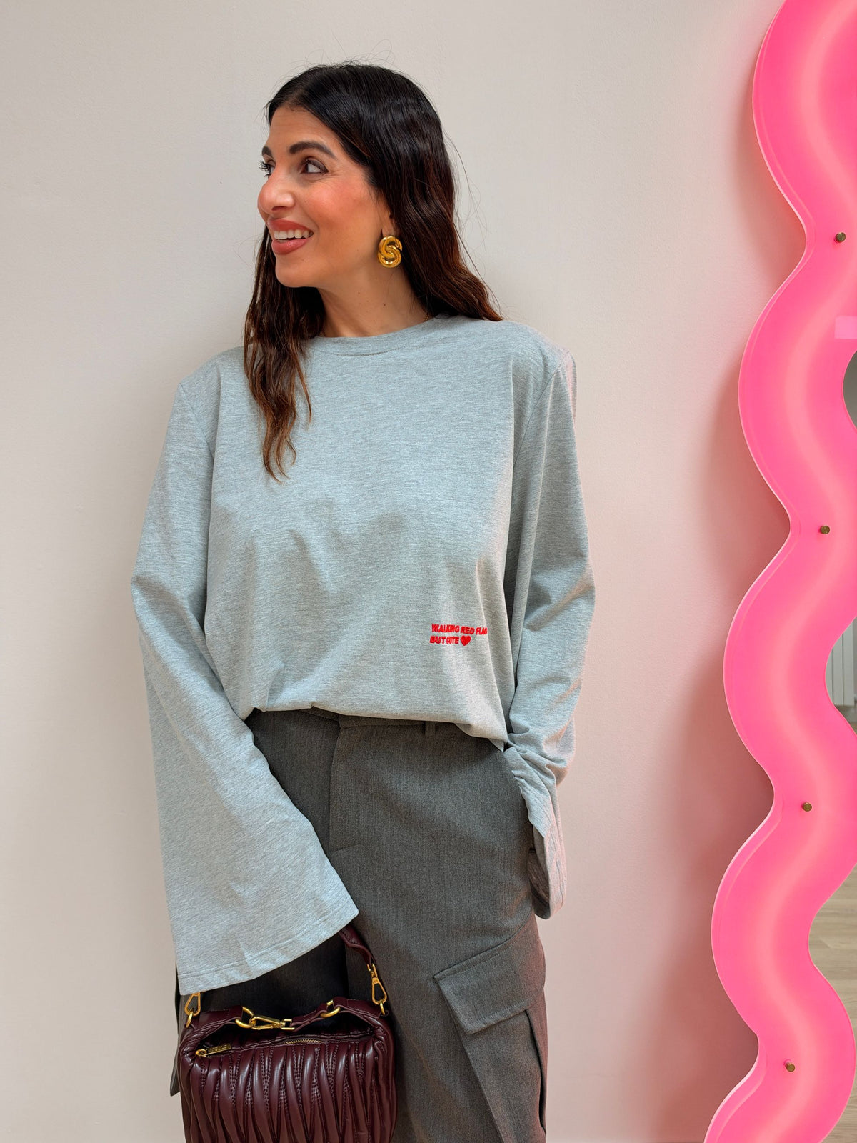 Maglia long sleeve spalline LUMINA