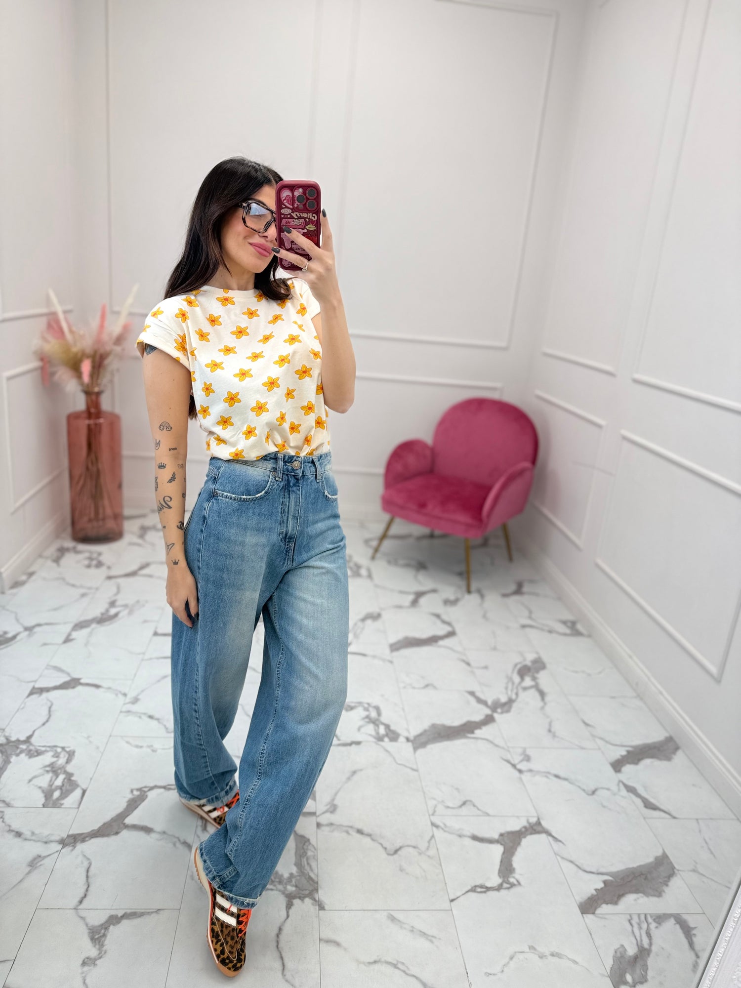 T-shirt “Yellow flowers” COMPANIA FANTASTICA