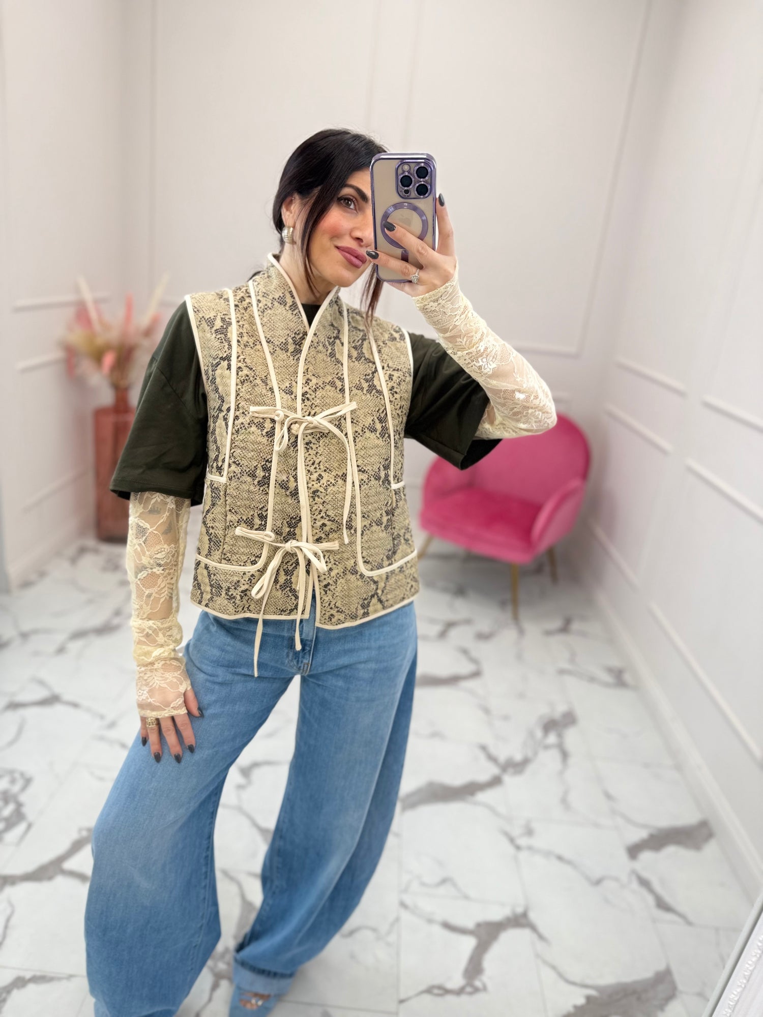 Gilet trapuntato “Phyton” ADORÉ