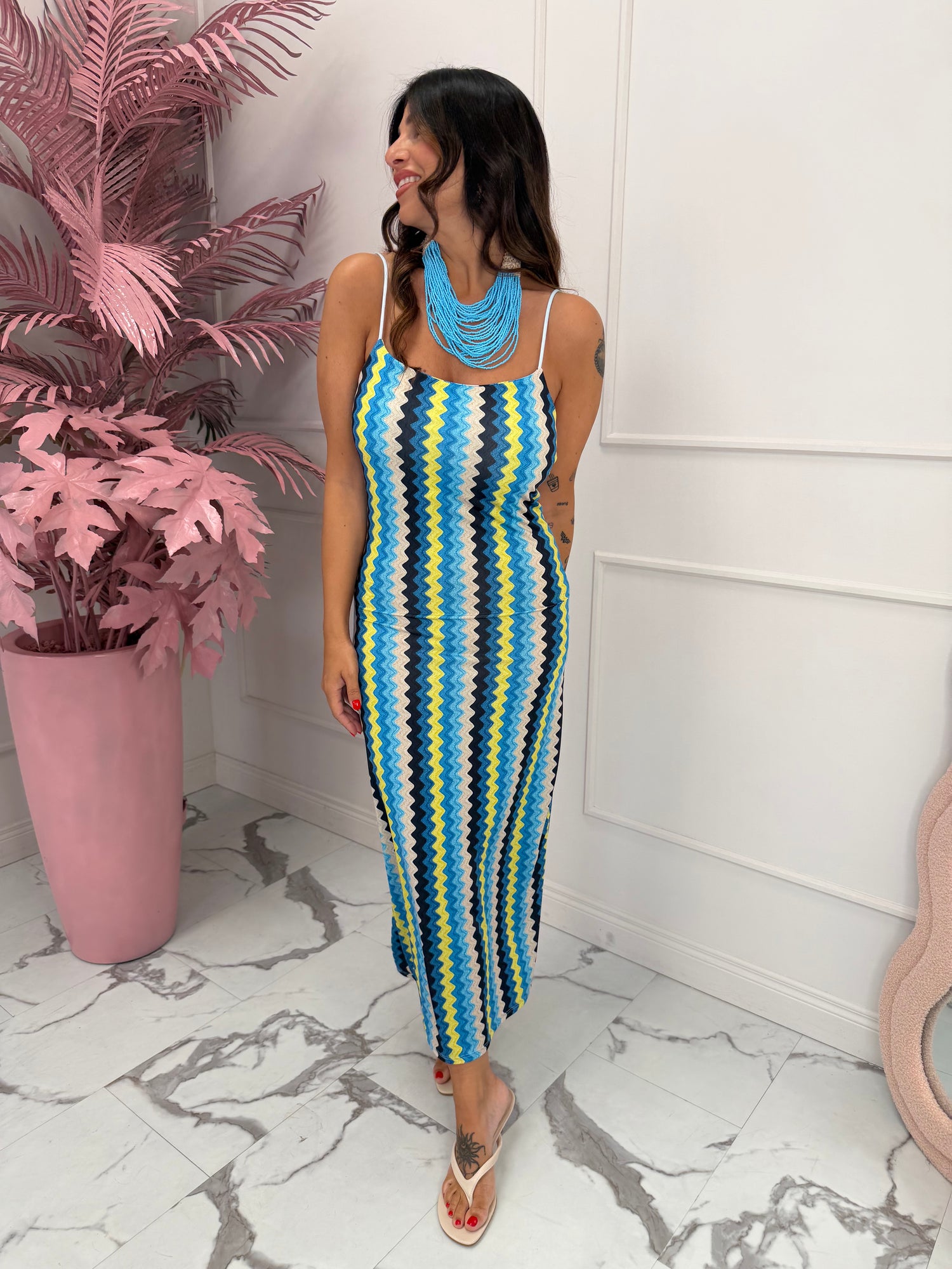 Abito stretch “Chevron print” LIP