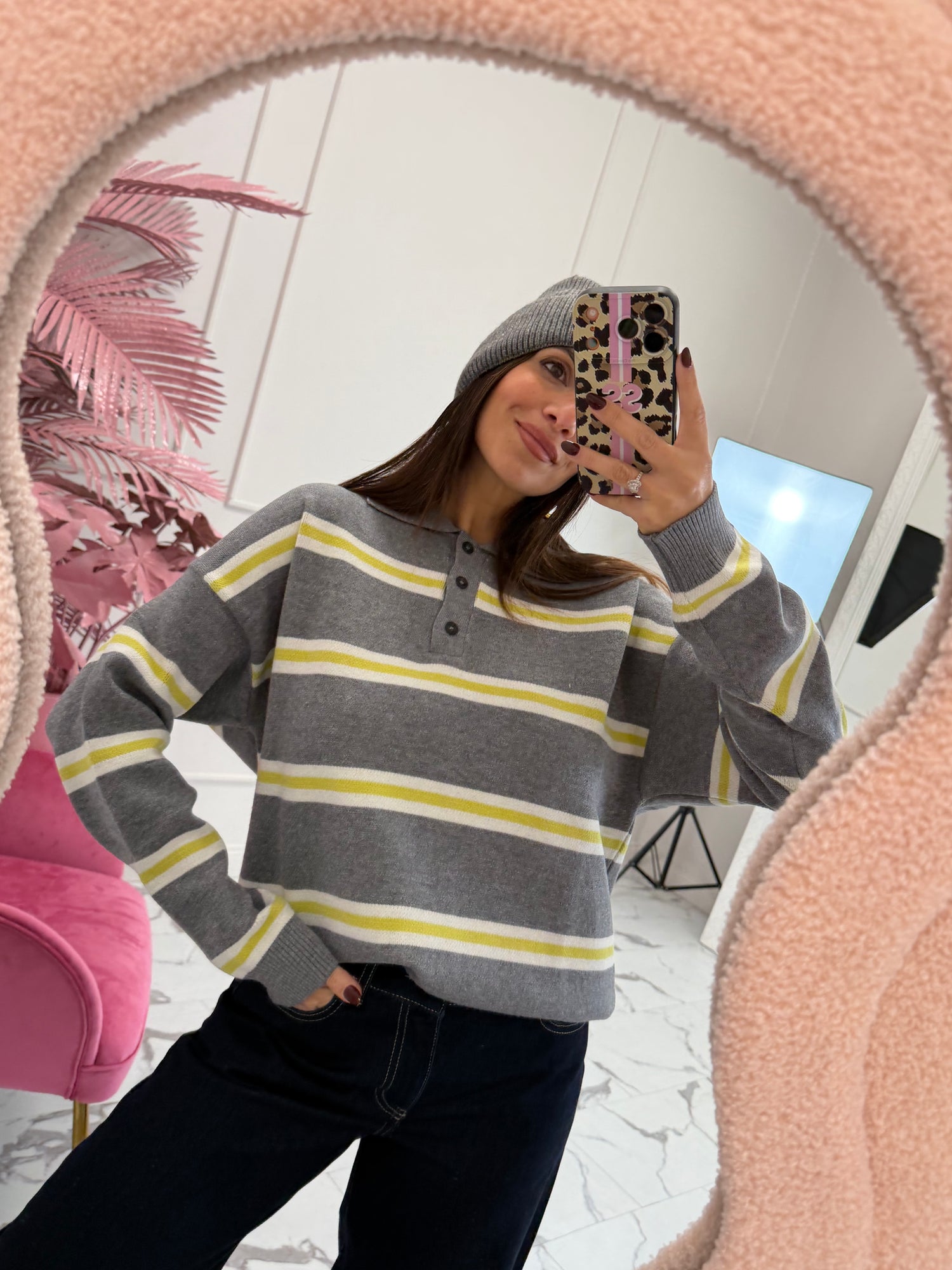 Maglioncino a polo righe HAVE ONE