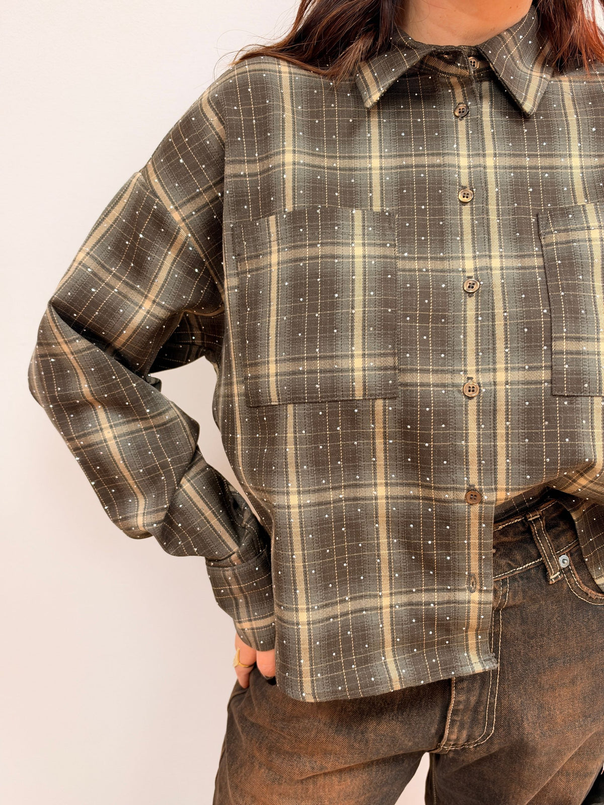 Camicia corta strass Ilston ONLY