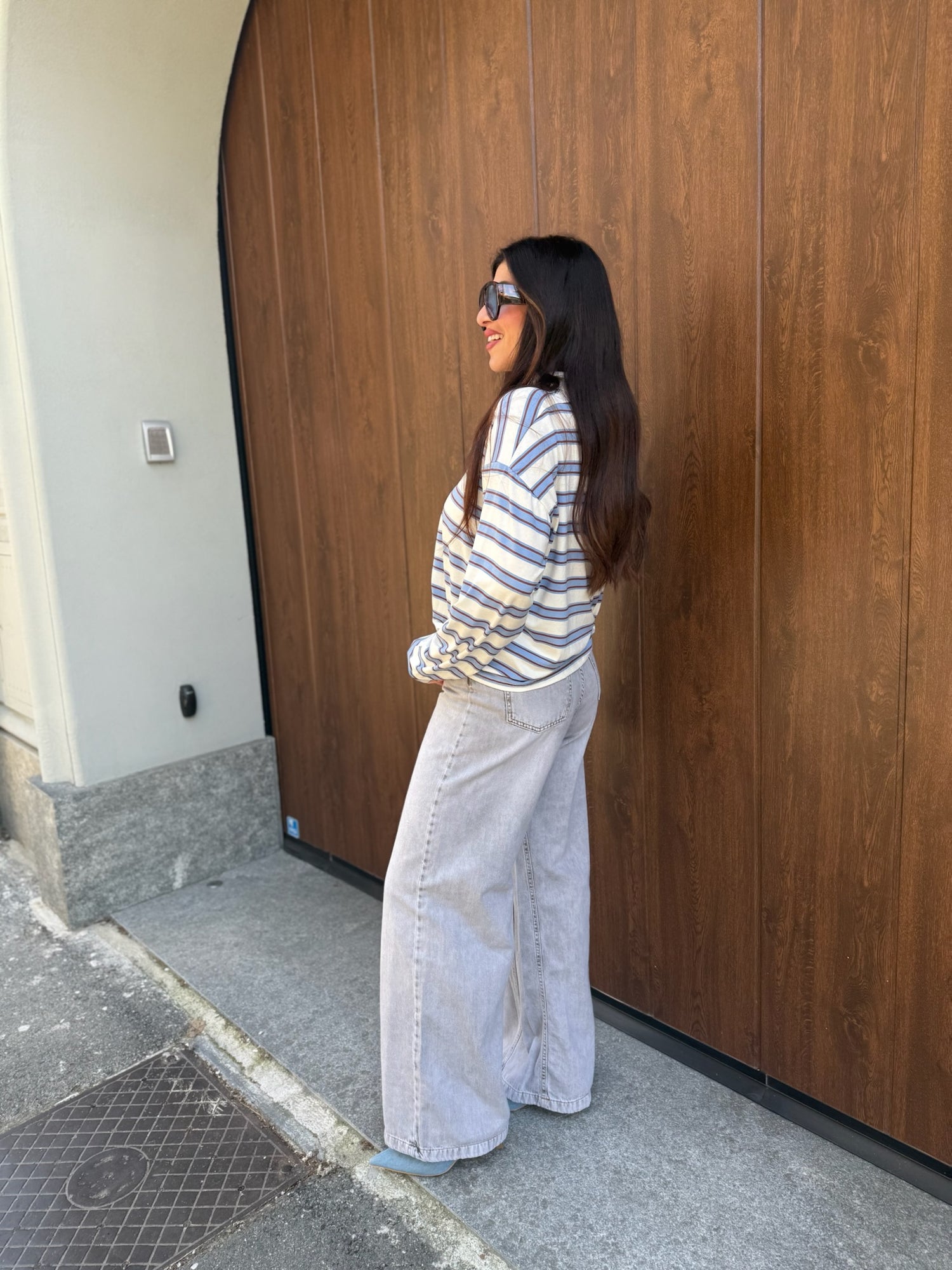 Jeans wide leg “Grey” HAVE ONE