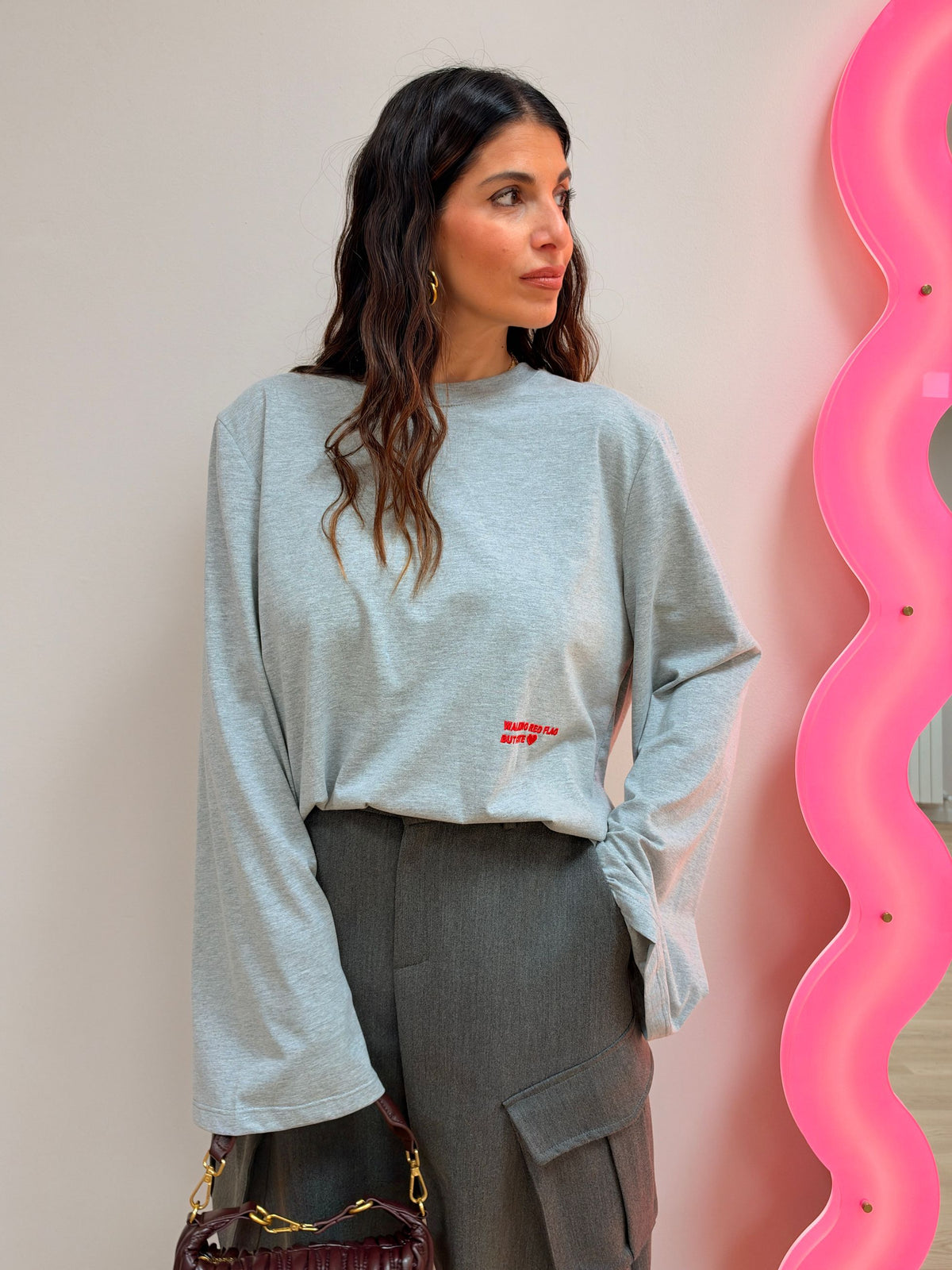 Maglia long sleeve spalline LUMINA