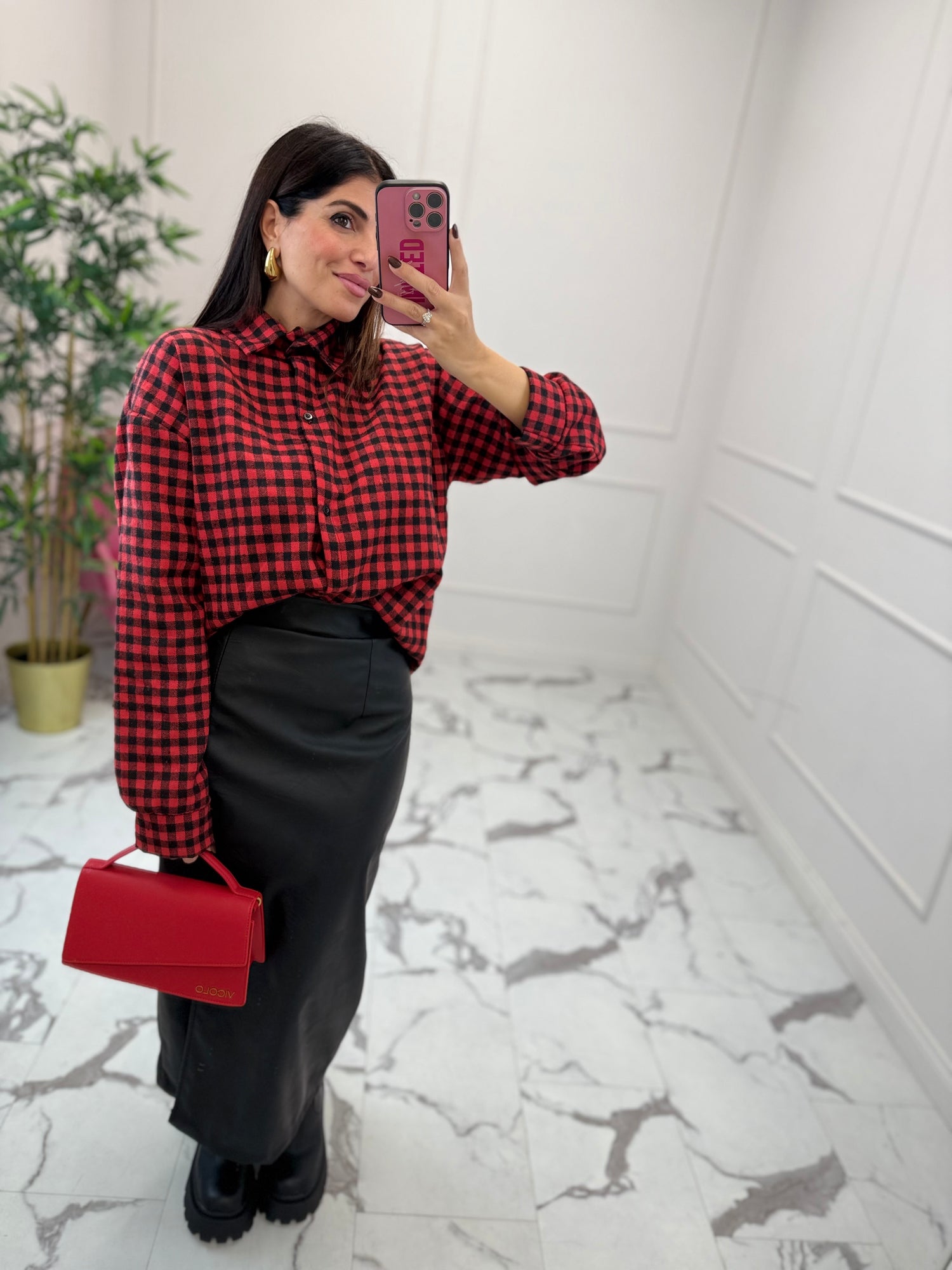 Gonna longuette ecopelle LIP