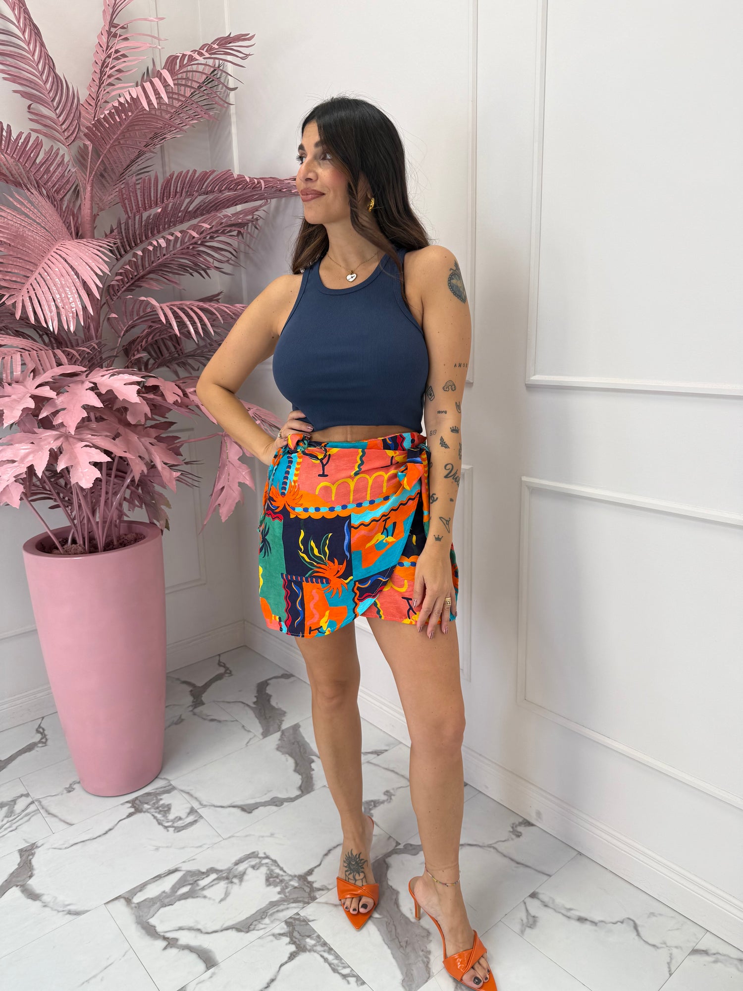 Set Gonna pareo + Top “Tropical Blue” LIP