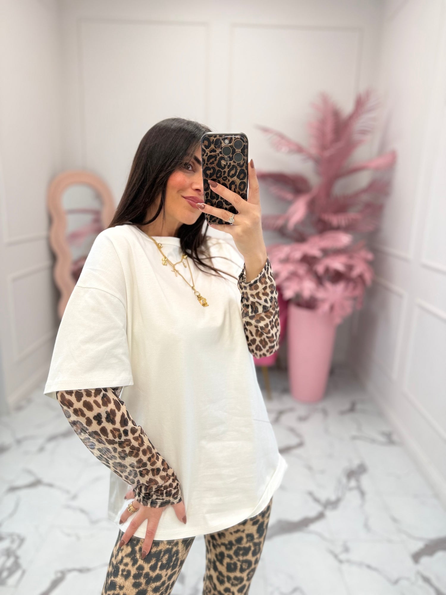T-shirt over manica “Leopard” LIP
