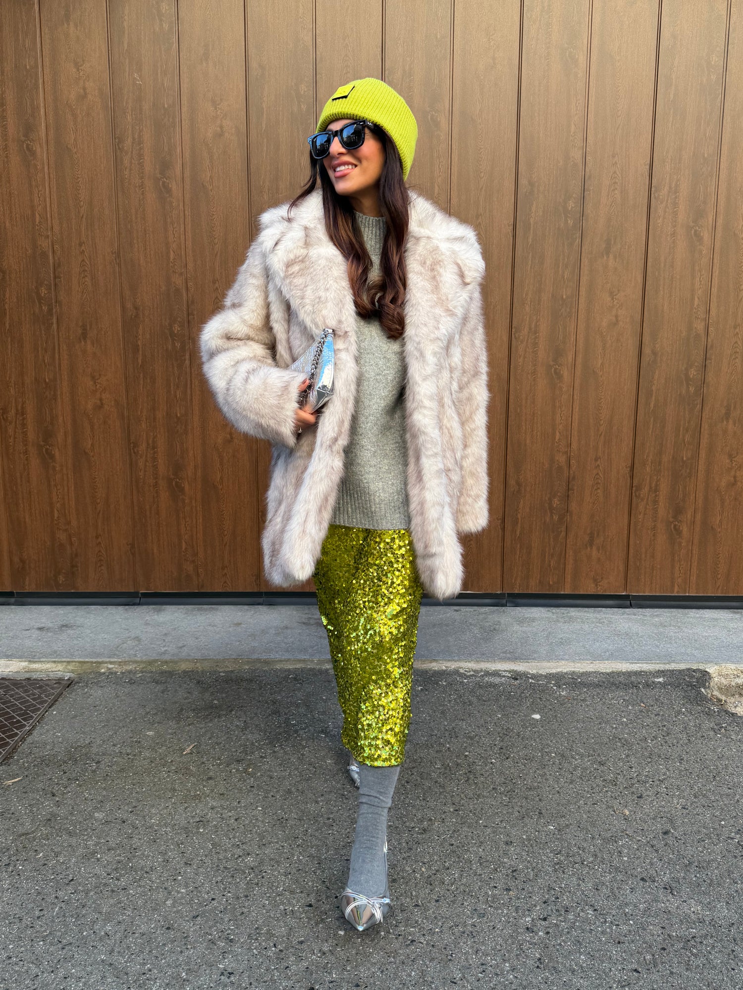 Gonna longuette paillettes “Luce” LIP