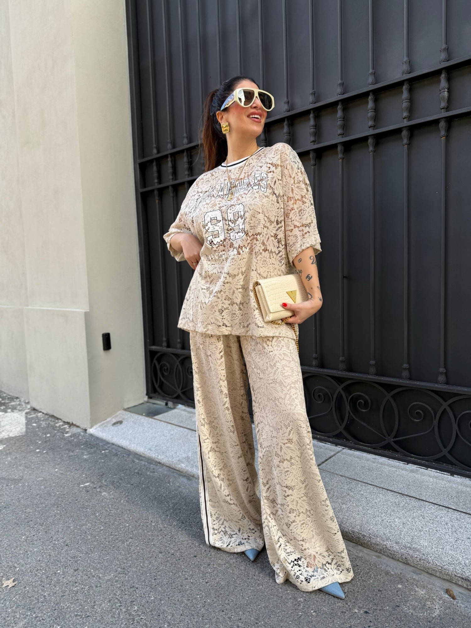 Pantalone palazzo pizzo LUMINA