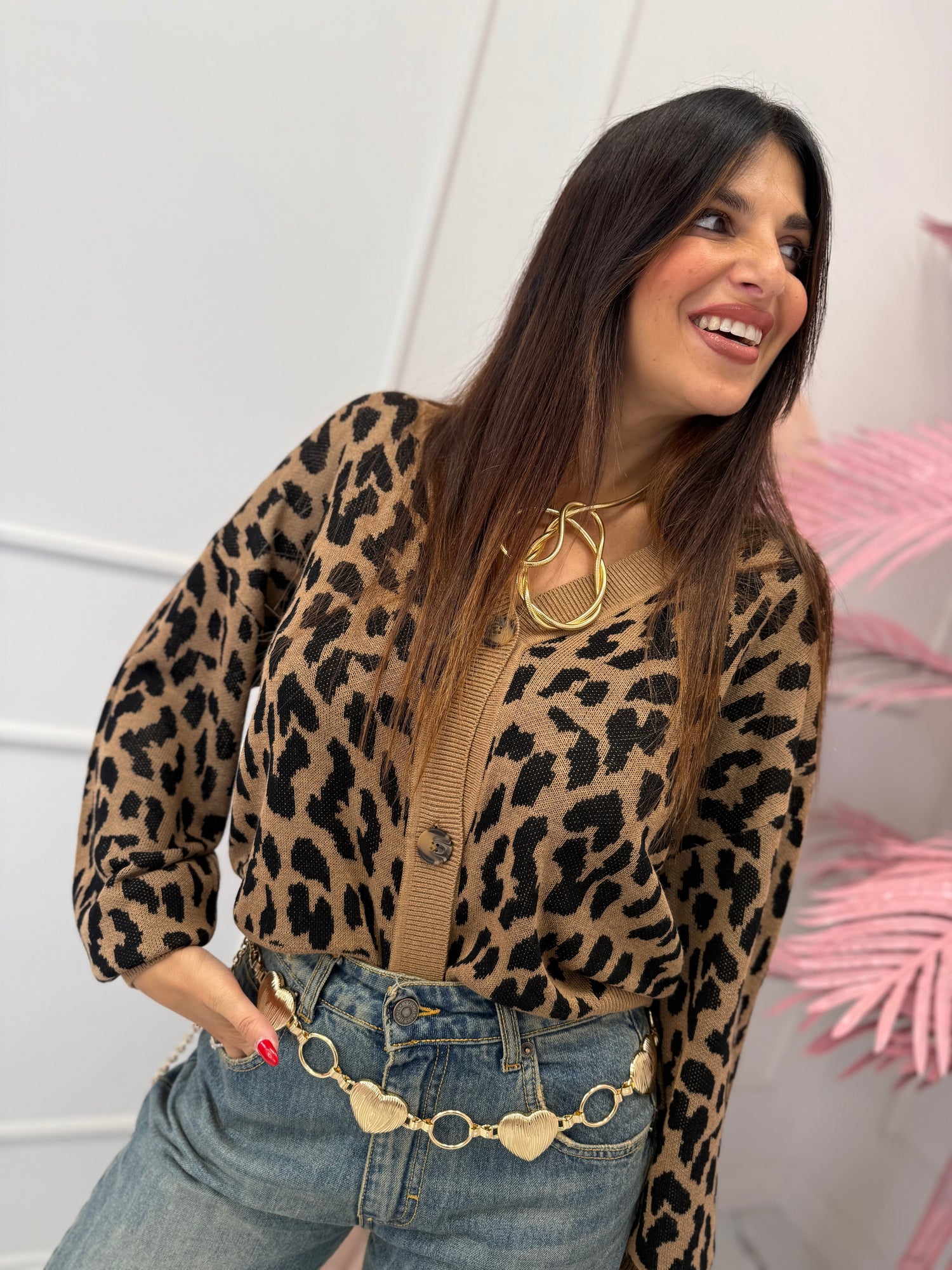 Cardigan leopardato “Vienna” ONLY