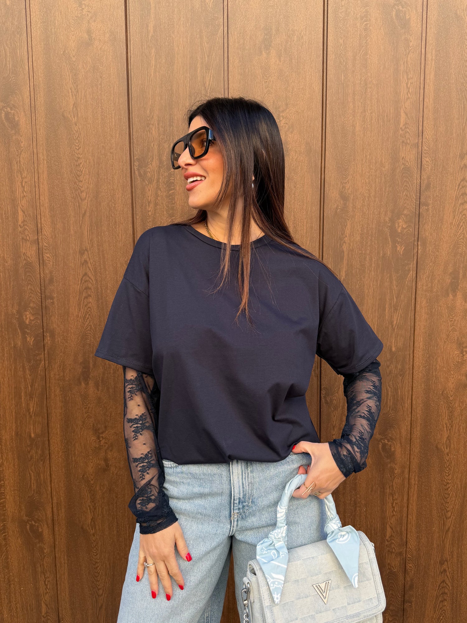 T-shirt manica pizzo “Lizzy” LIP
