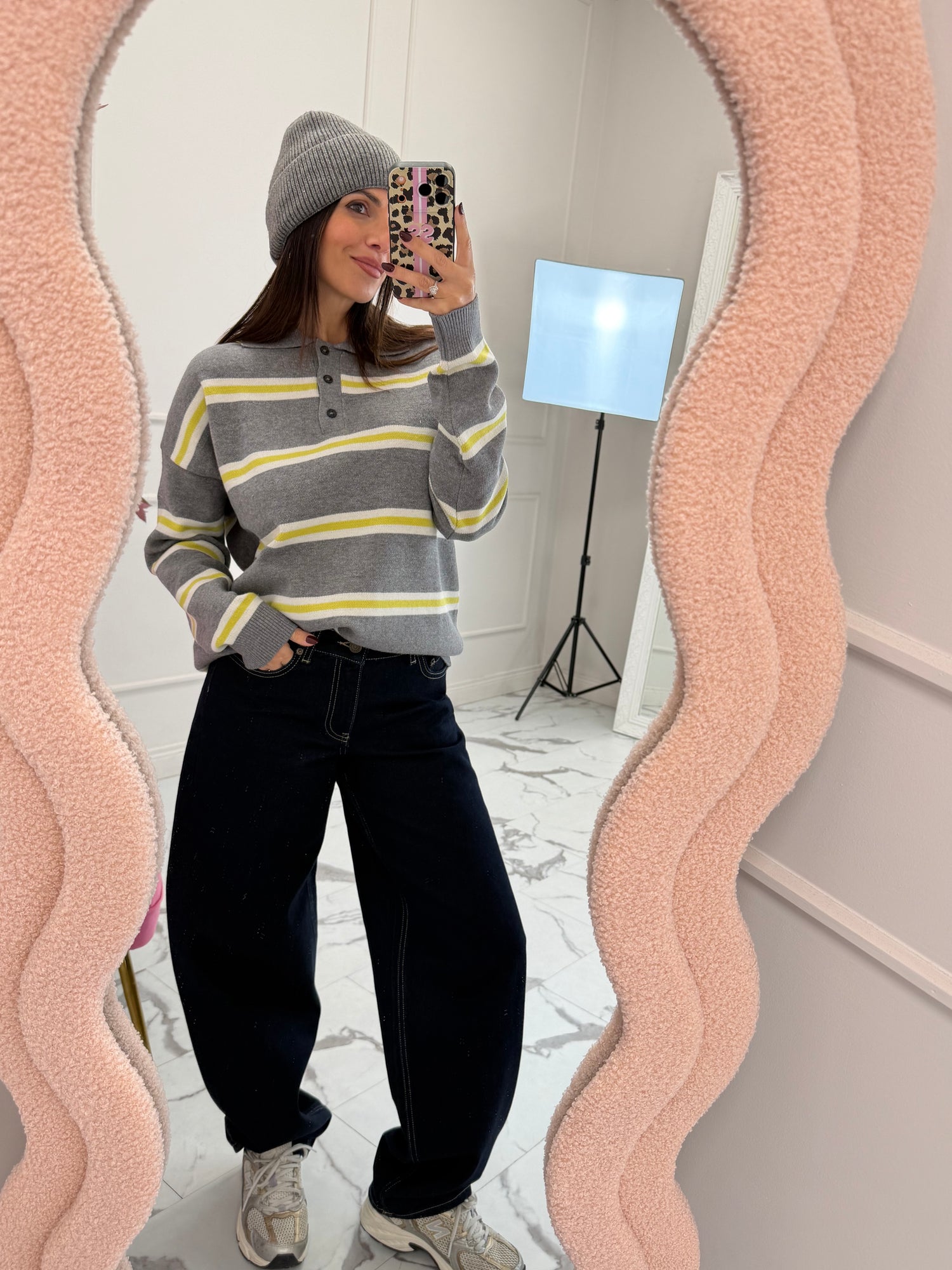 Maglioncino a polo righe HAVE ONE