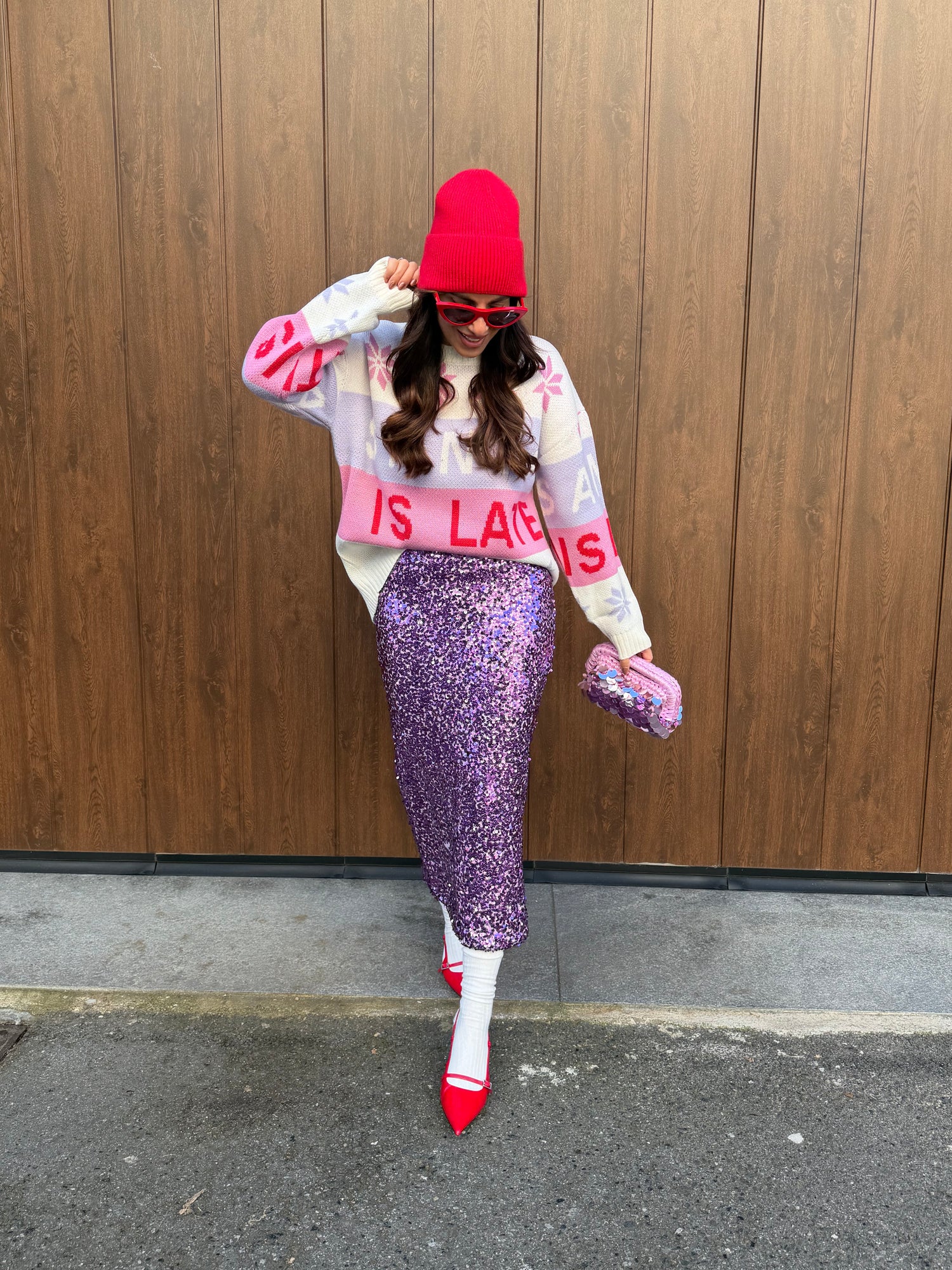 Gonna longuette paillettes “Luce” LIP