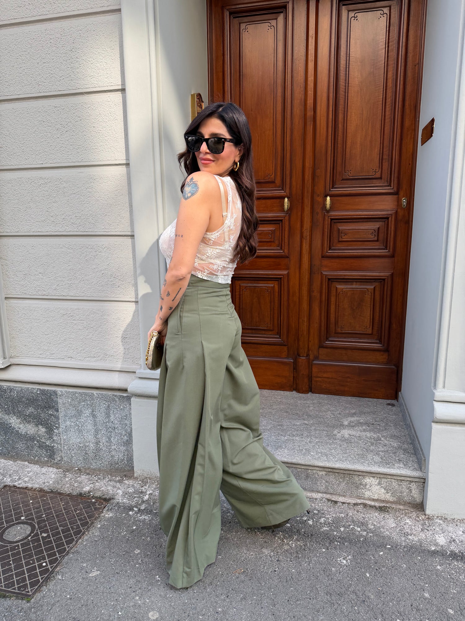 Pantalone palazzo tailleur  “Diletta” VICOLO