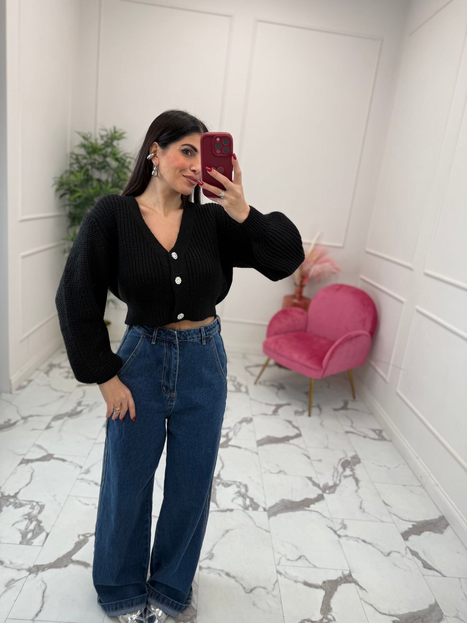 Cardigan bottoni gioiello HAVE ONE