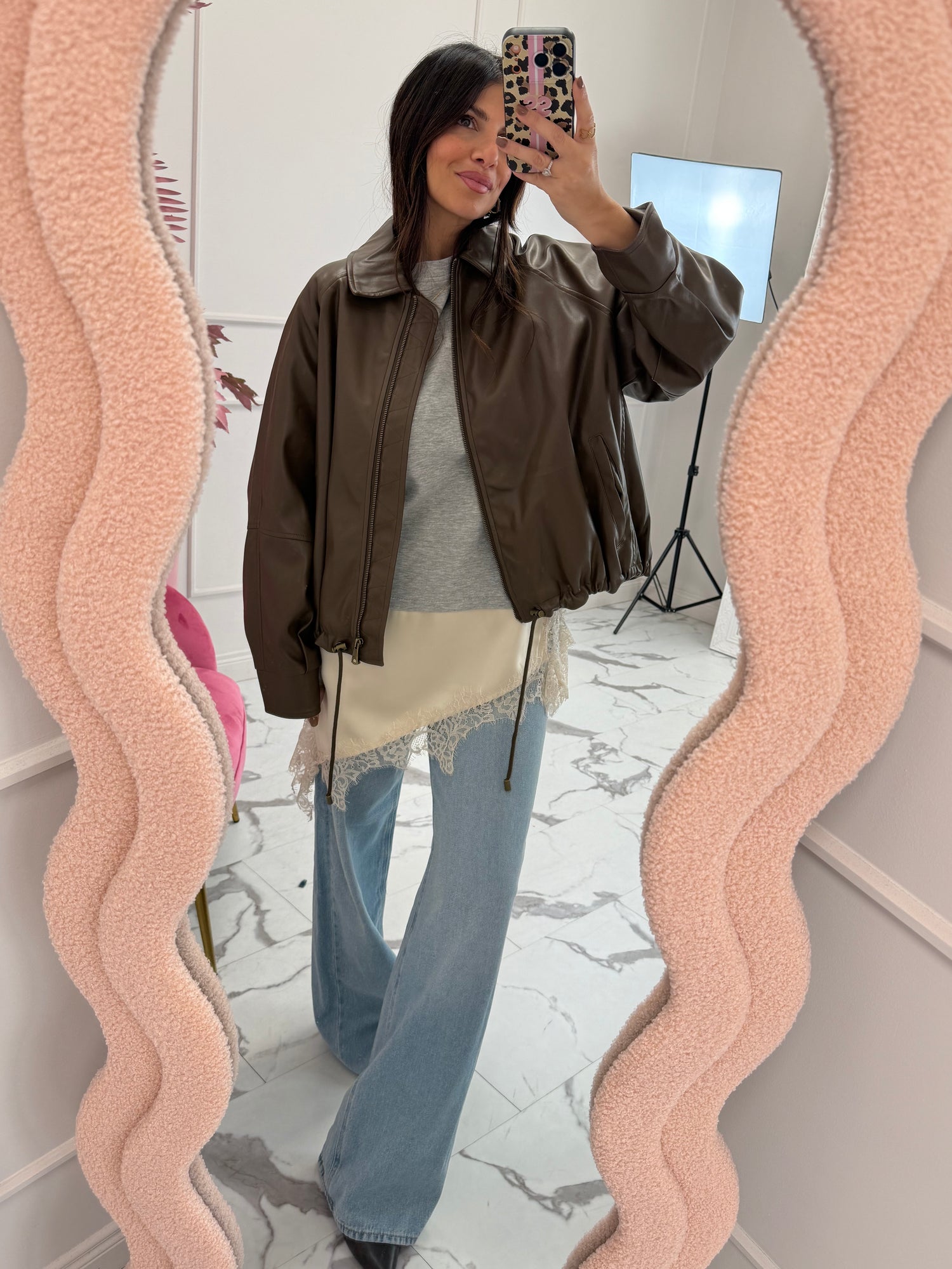 Bomber ecopelle over “Judie” LIP