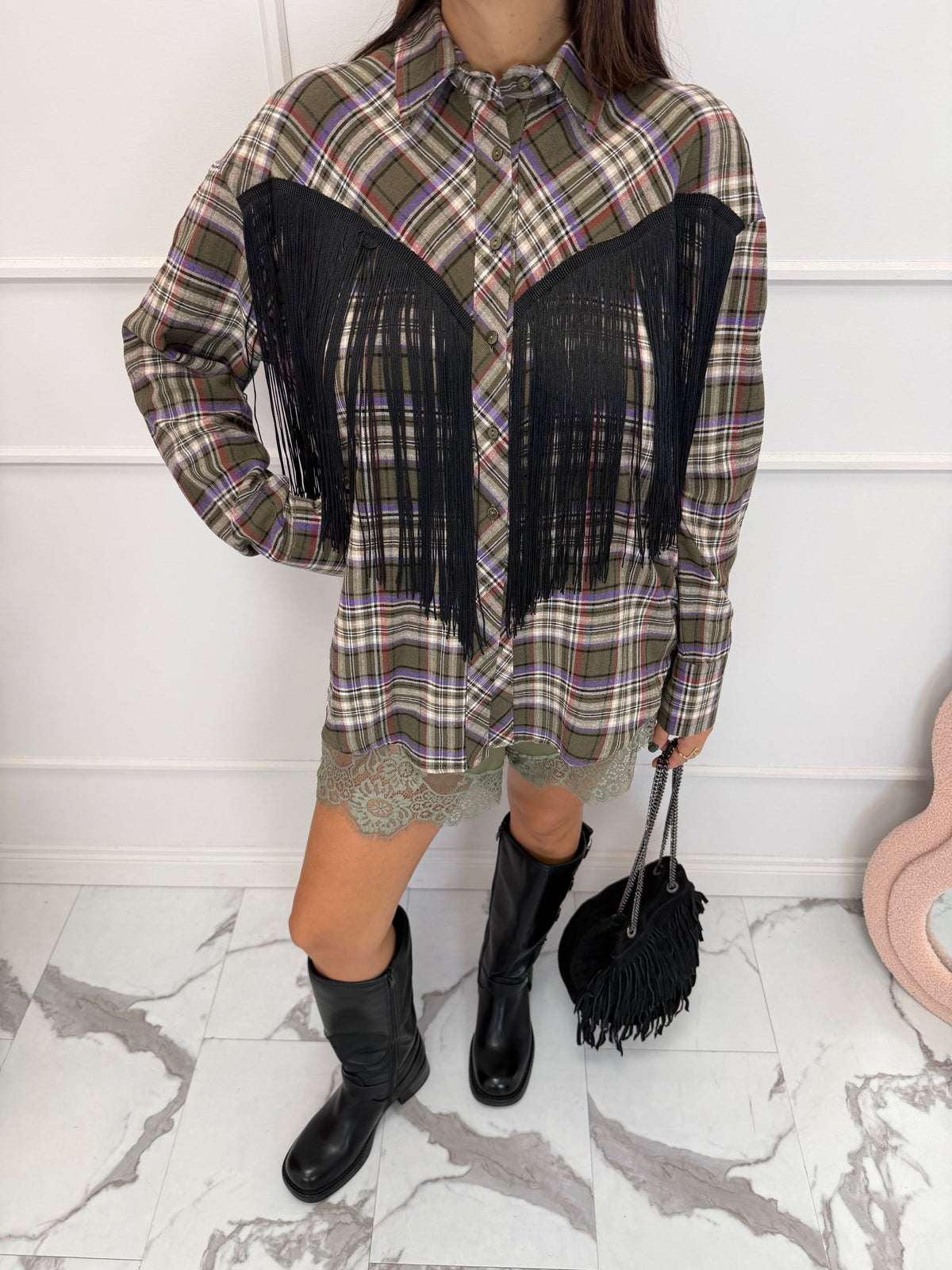 Camicia quadri frange HAVEONE