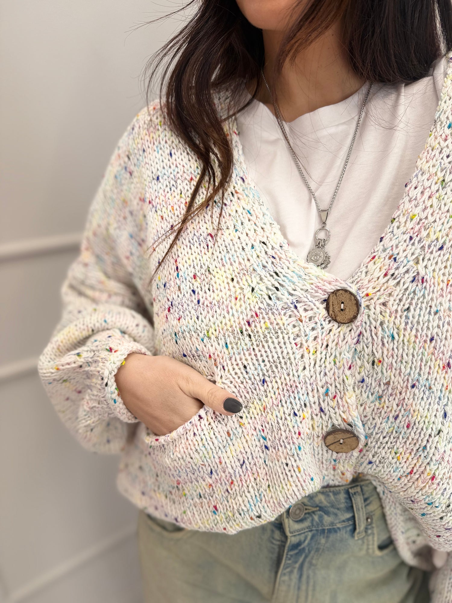 Cardigan in maglia “Rainbow” HAVE ONE