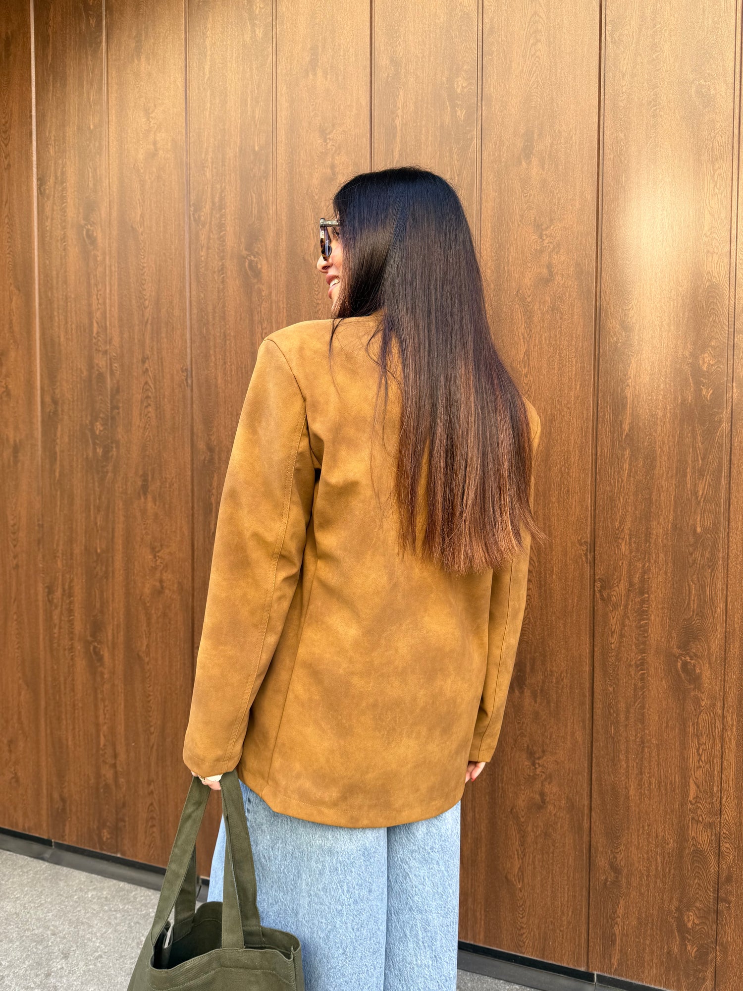 Blazer in suede HAVE ONE