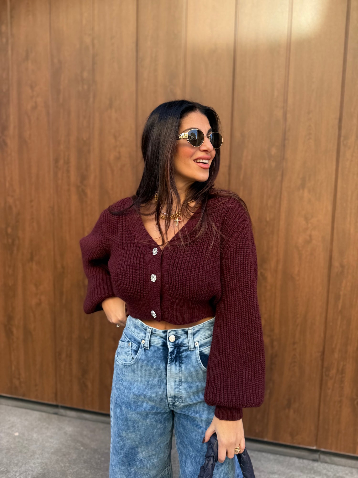 Cardigan bottoni gioiello HAVE ONE