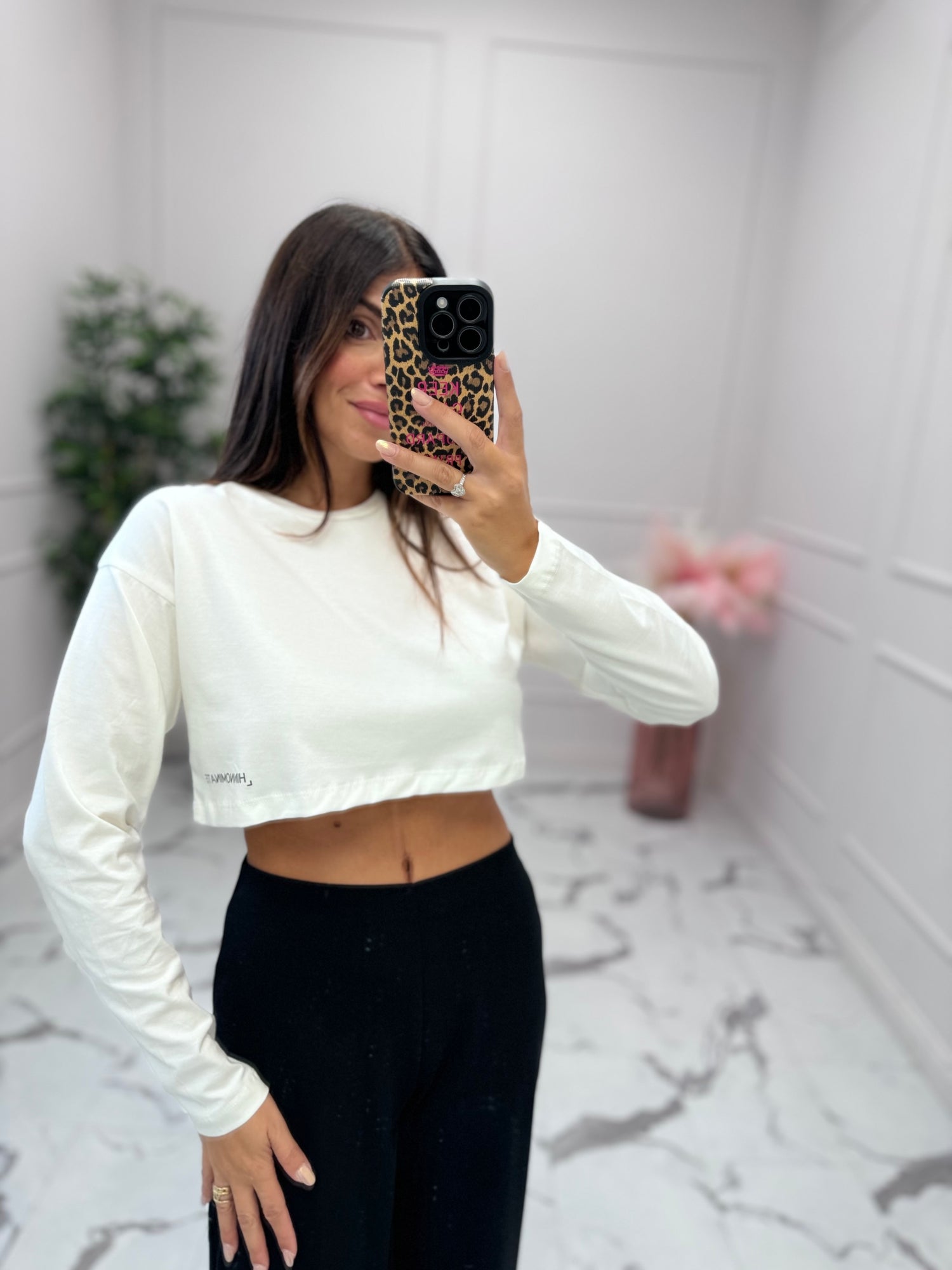 T-shirt manica lunga crop HINNOMINATE