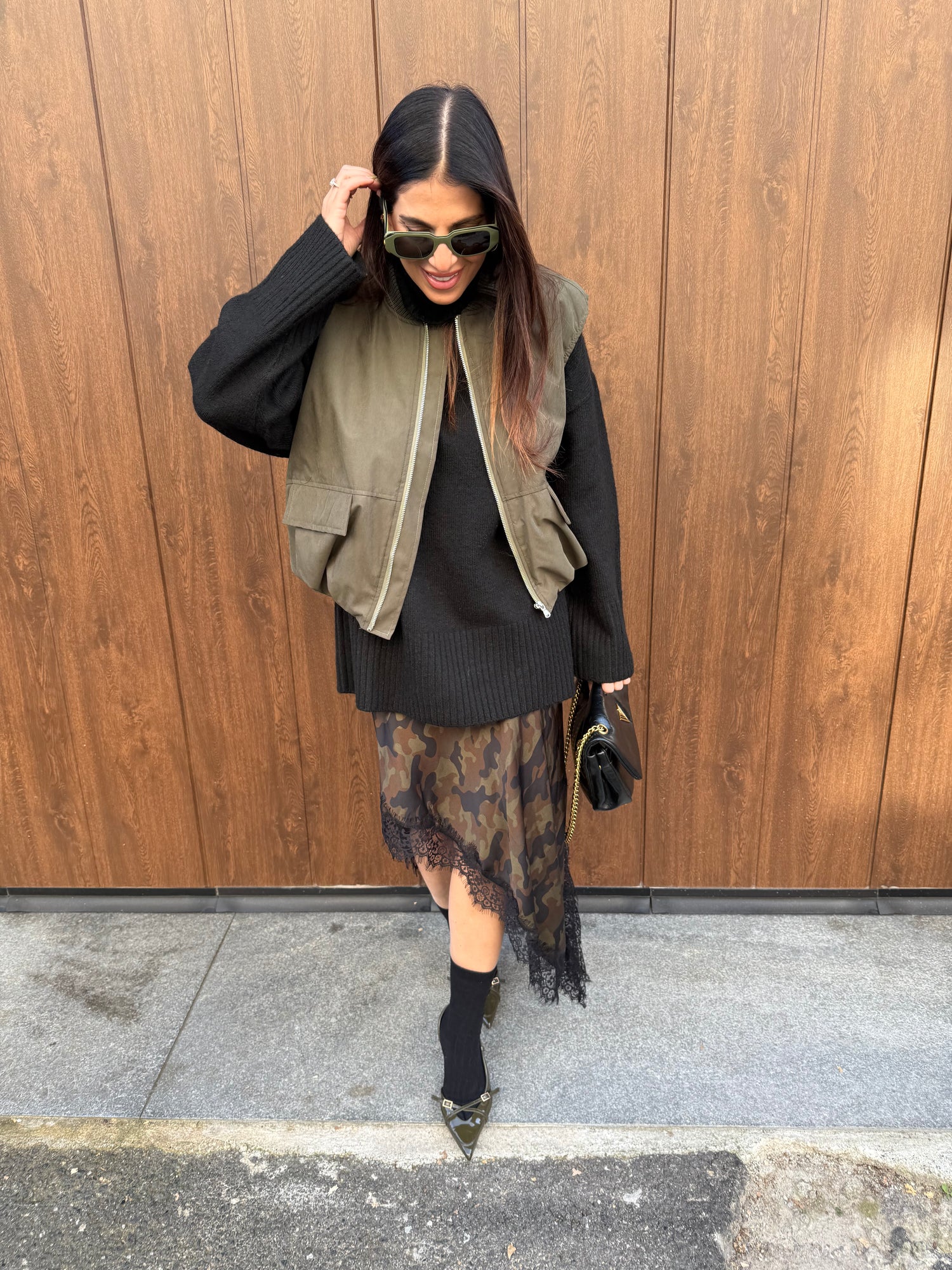 Gonna asimmetrica “Camo Lace”  Lumina