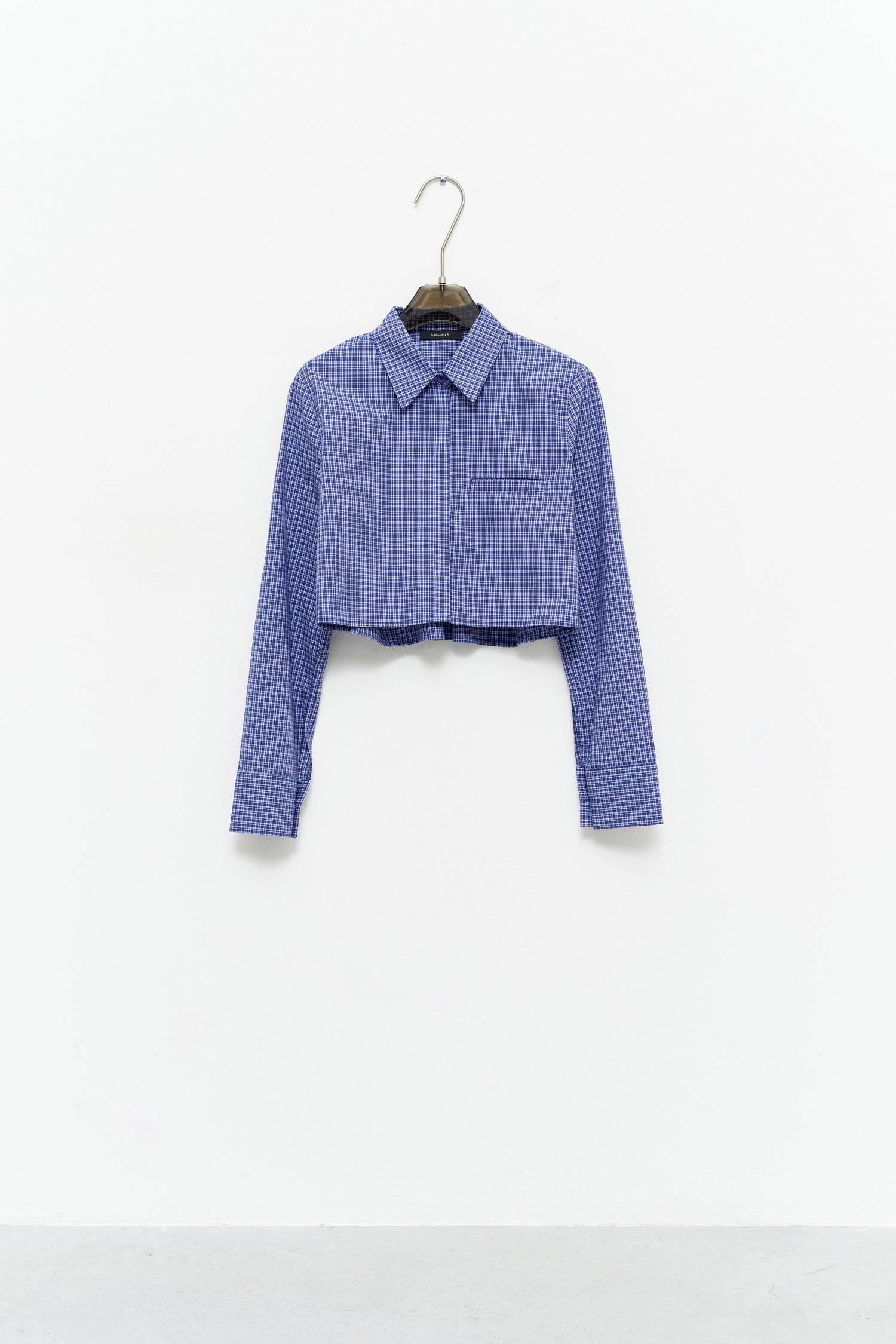 Camicia crop quadri LUMINA