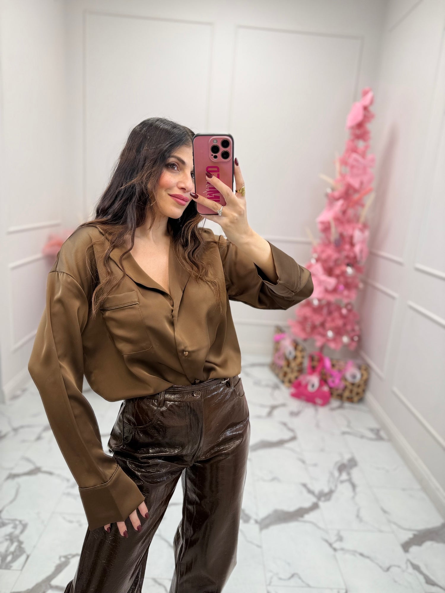Camicia satin “Pigiama” LUMINA