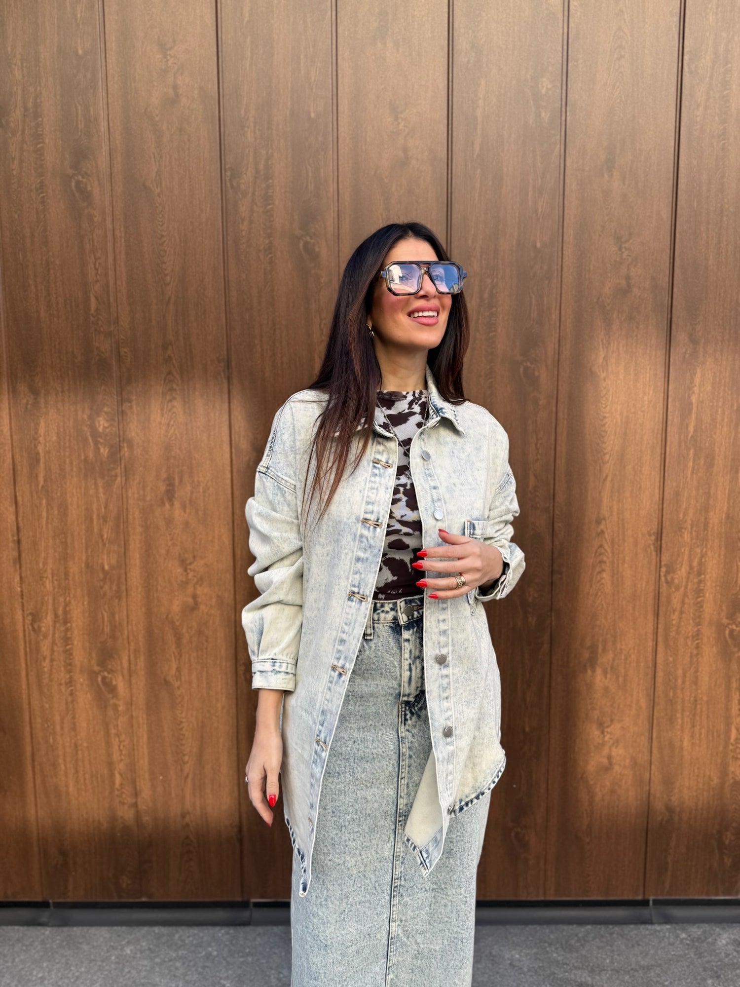 Camicia over denim “Ilary” GLAMOROUS