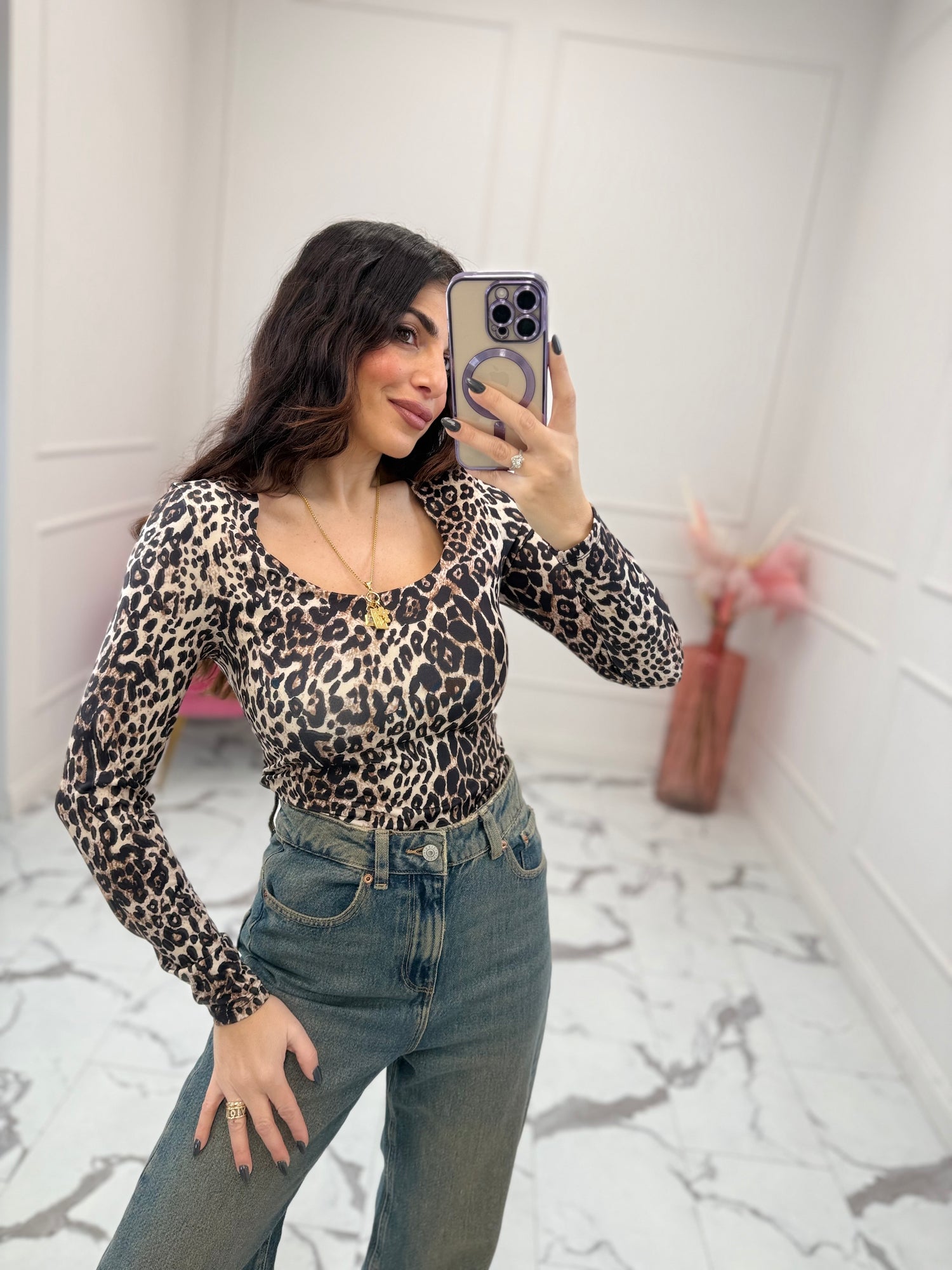 Maglia “lone” animalier ONLY