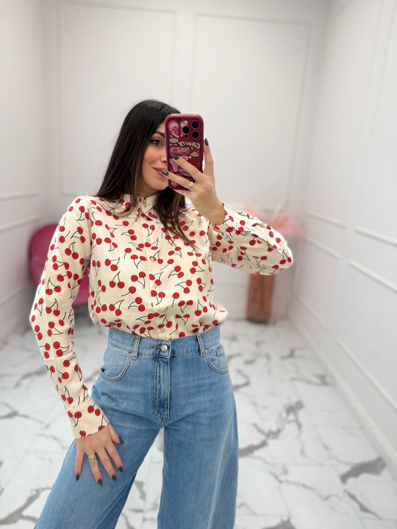 Camicia “Cherry Rouches” COMPANIA FANTASTICA