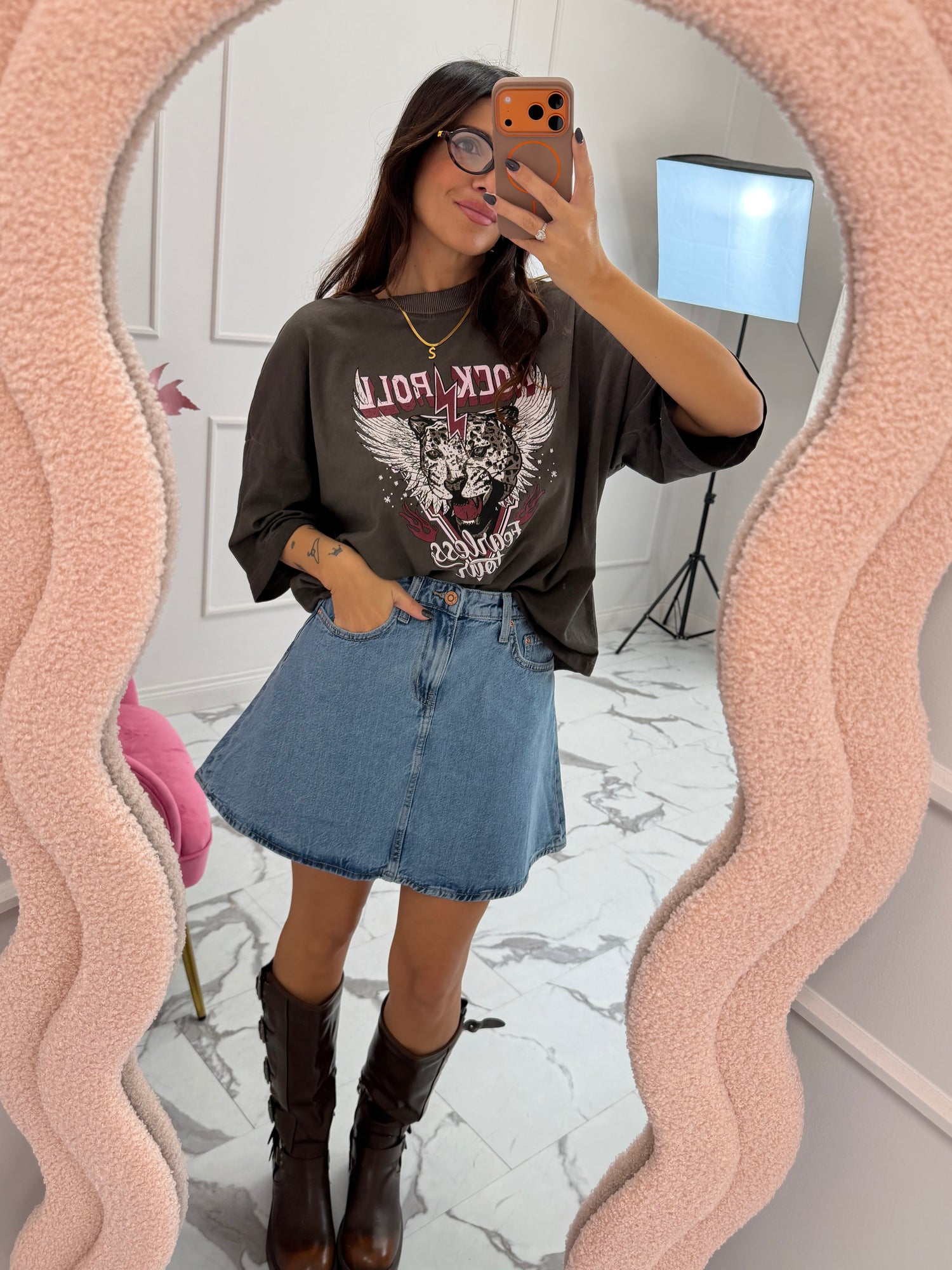 Gonna in denim “Eden” ONLY