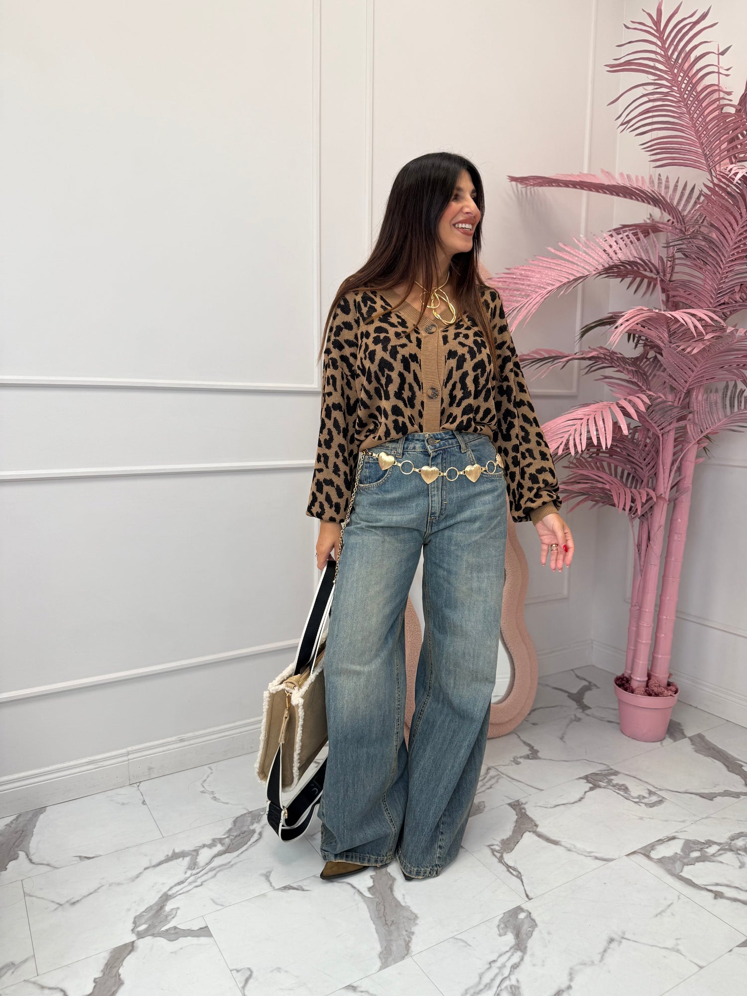 Cardigan leopardato “Vienna” ONLY