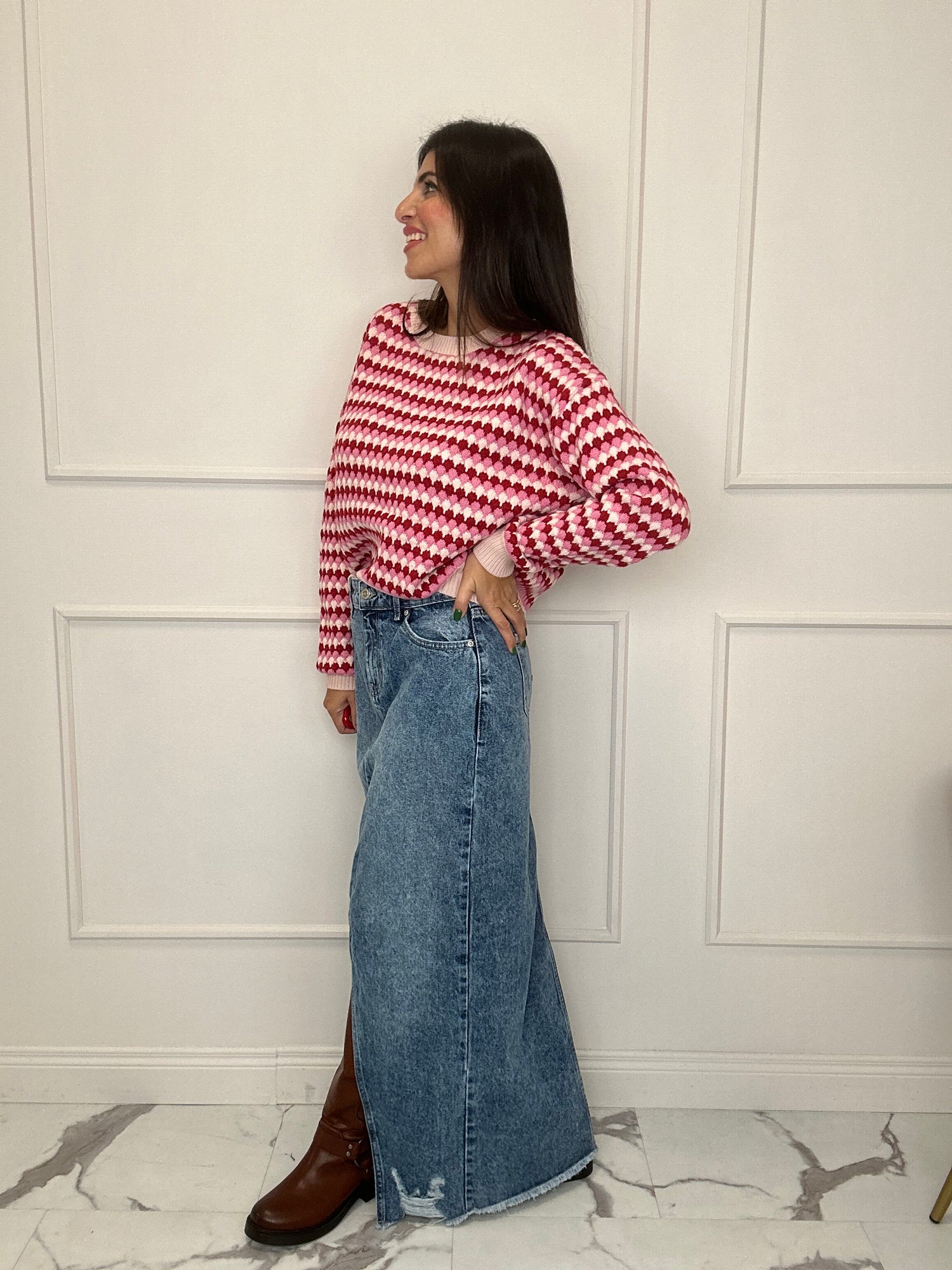 Gonna lunga denim “Emma” ONLY
