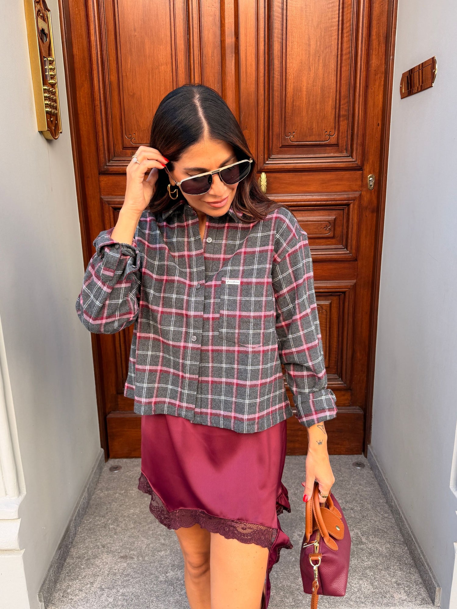 Camicia check flanella GUESS JEANS