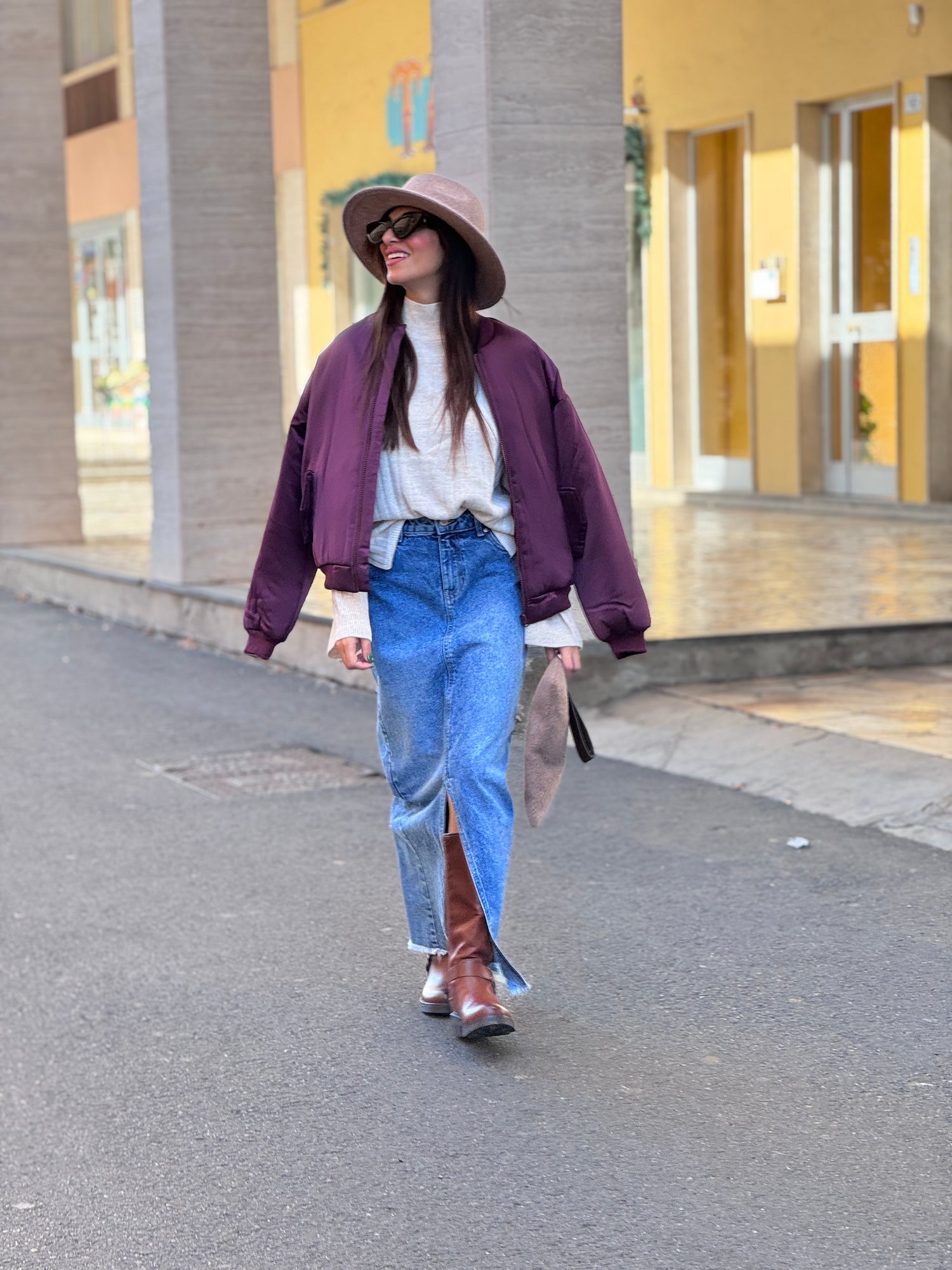 Gonna lunga denim “Emma” ONLY