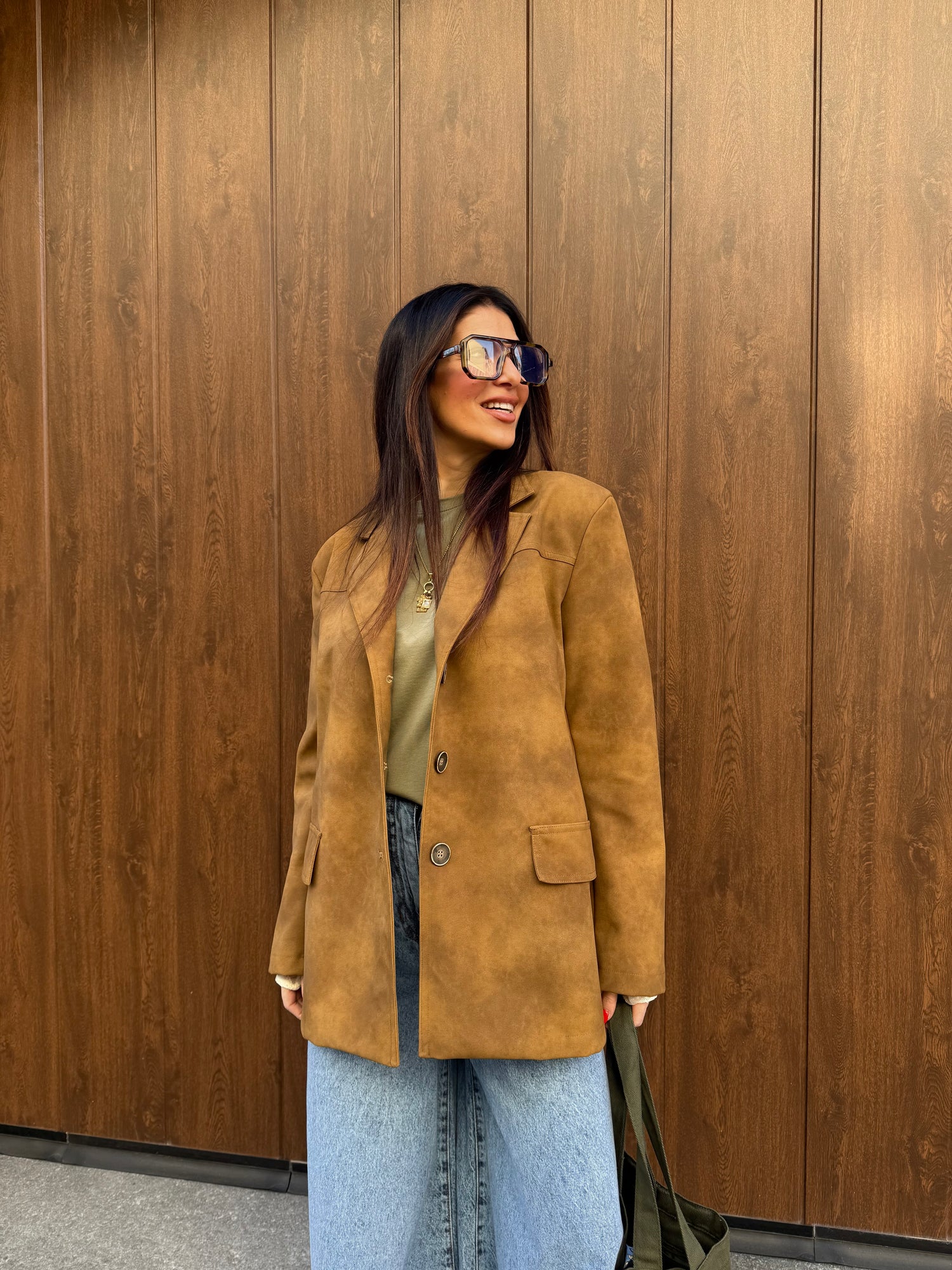 Blazer in suede HAVE ONE