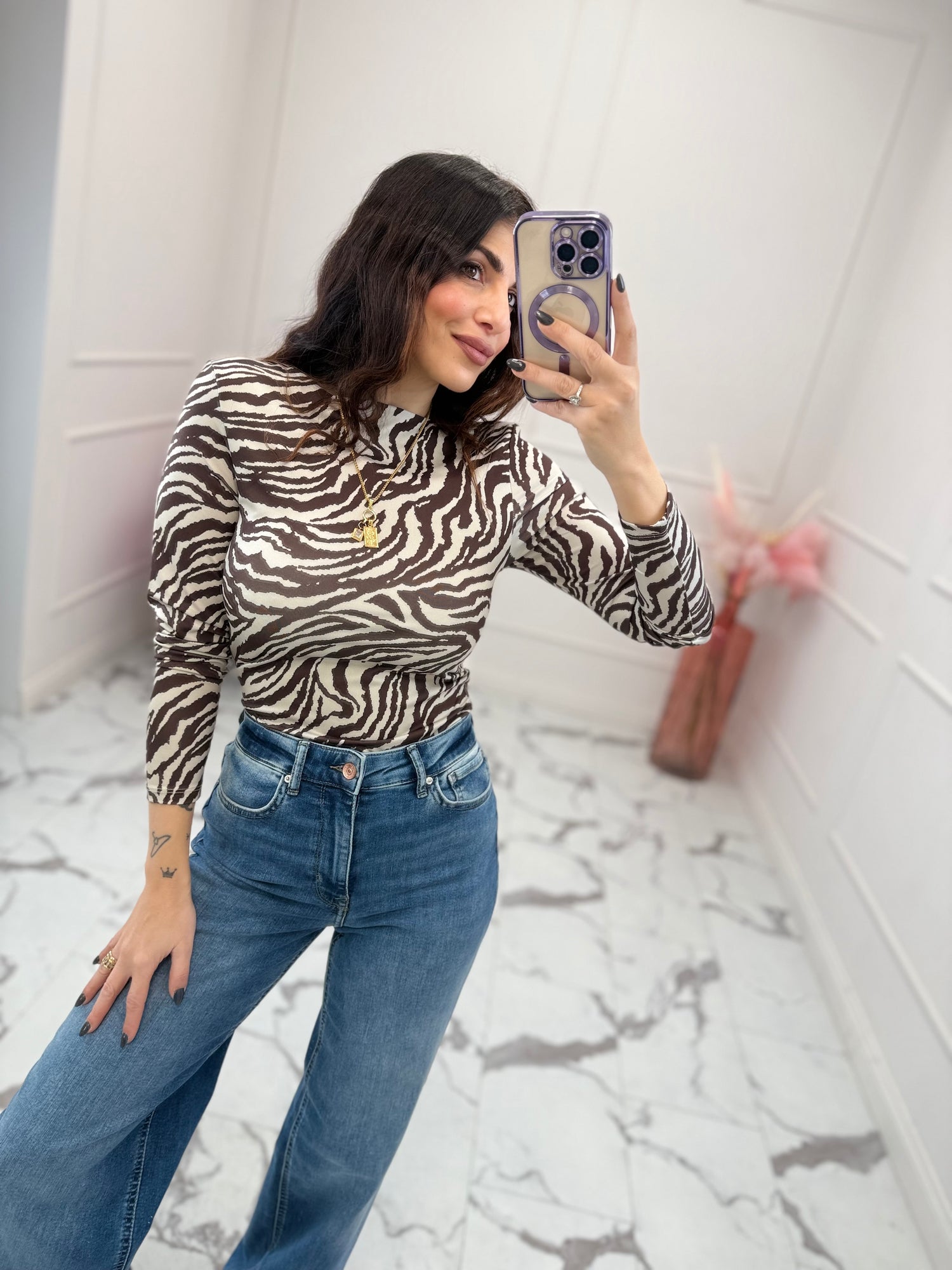 Maglia “lone” animalier ONLY