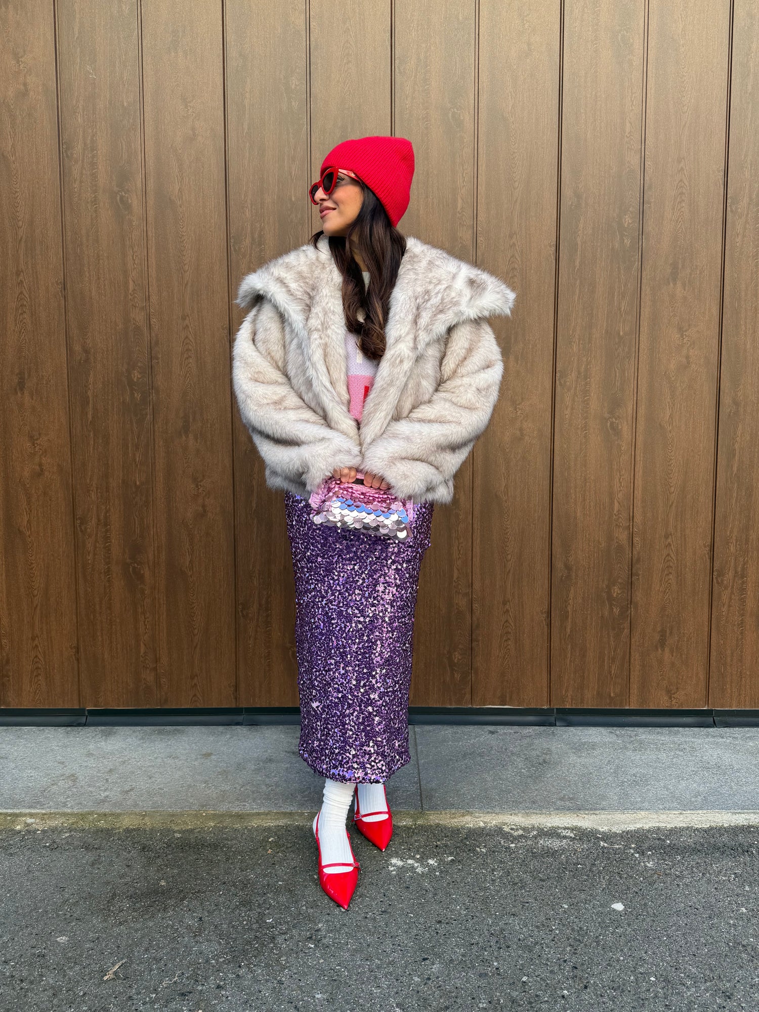 Gonna longuette paillettes “Luce” LIP