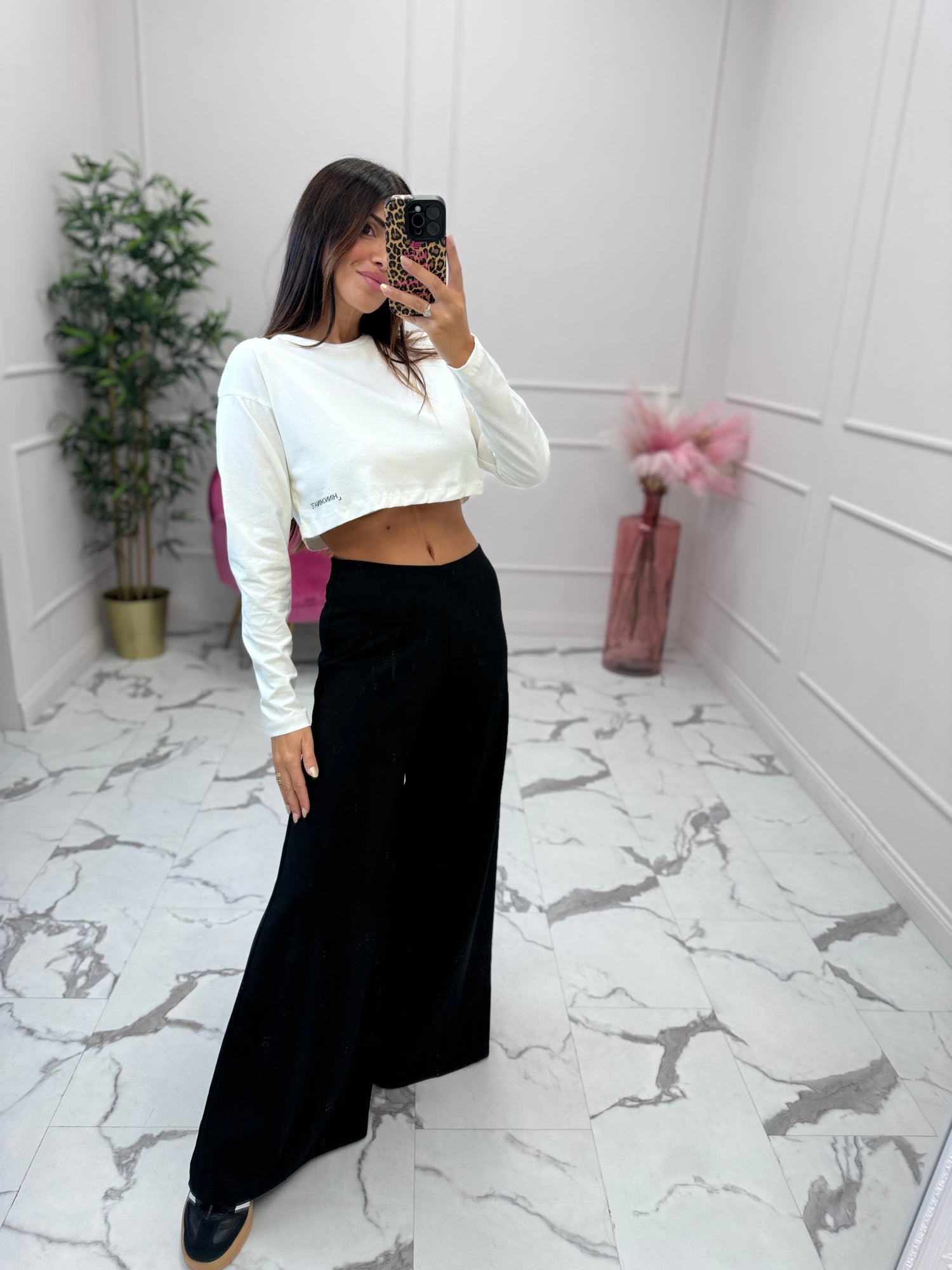 T-shirt manica lunga crop HINNOMINATE
