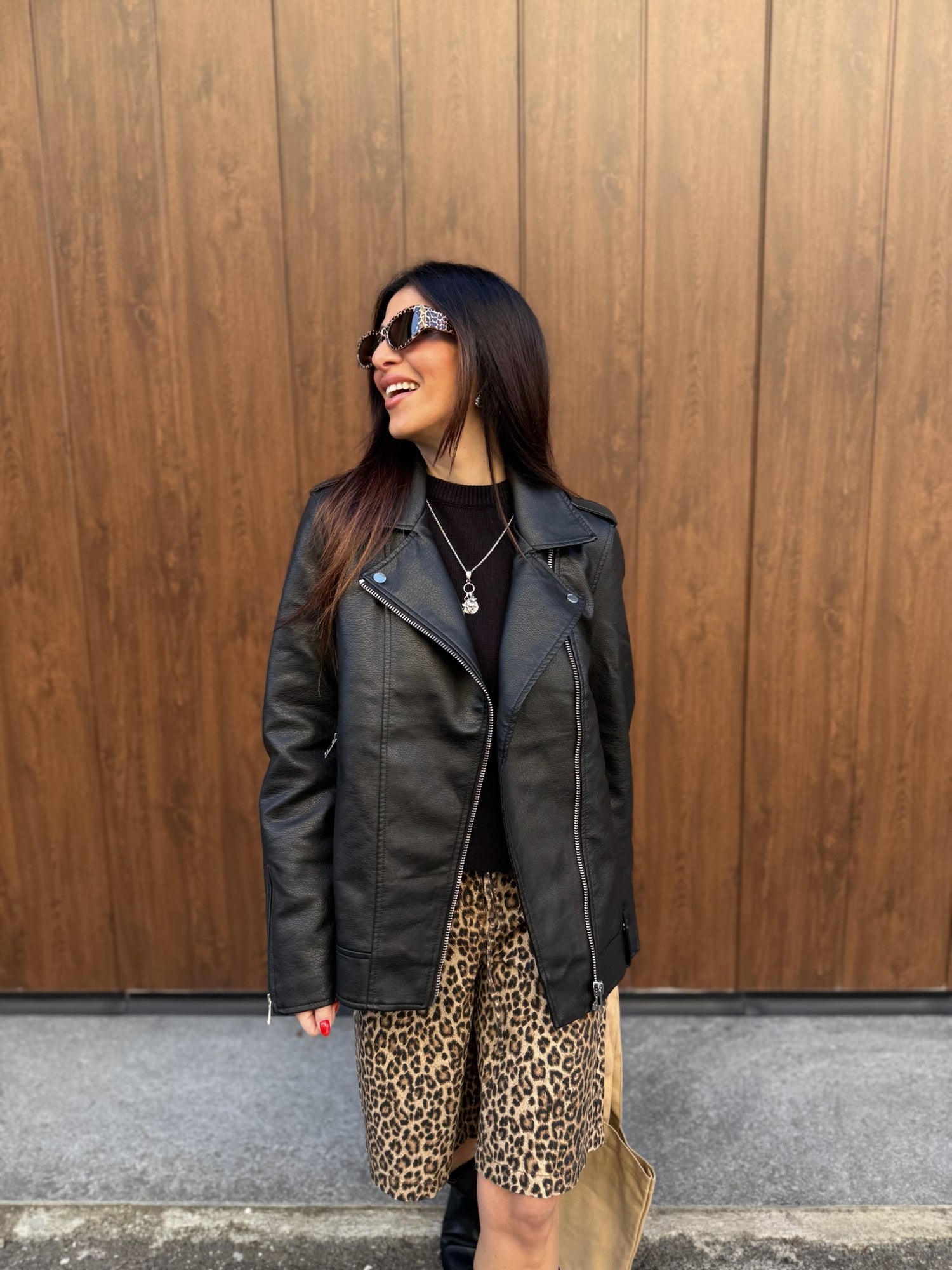 Bermuda in Denim Leopard “Naomi” ONLY
