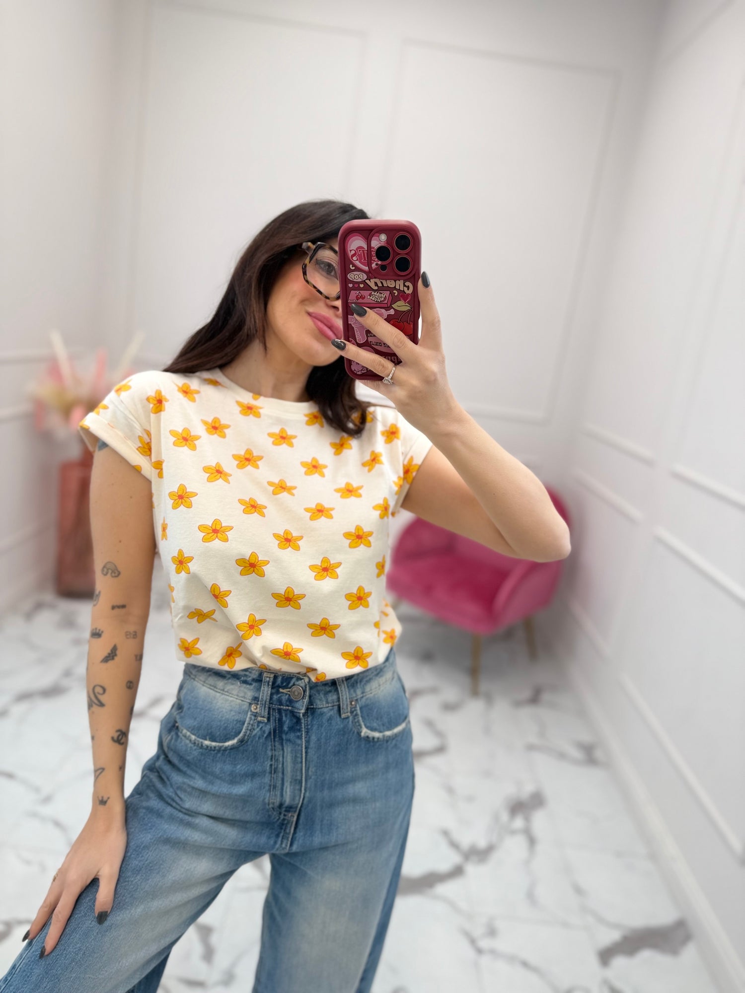 T-shirt “Yellow flowers” COMPANIA FANTASTICA