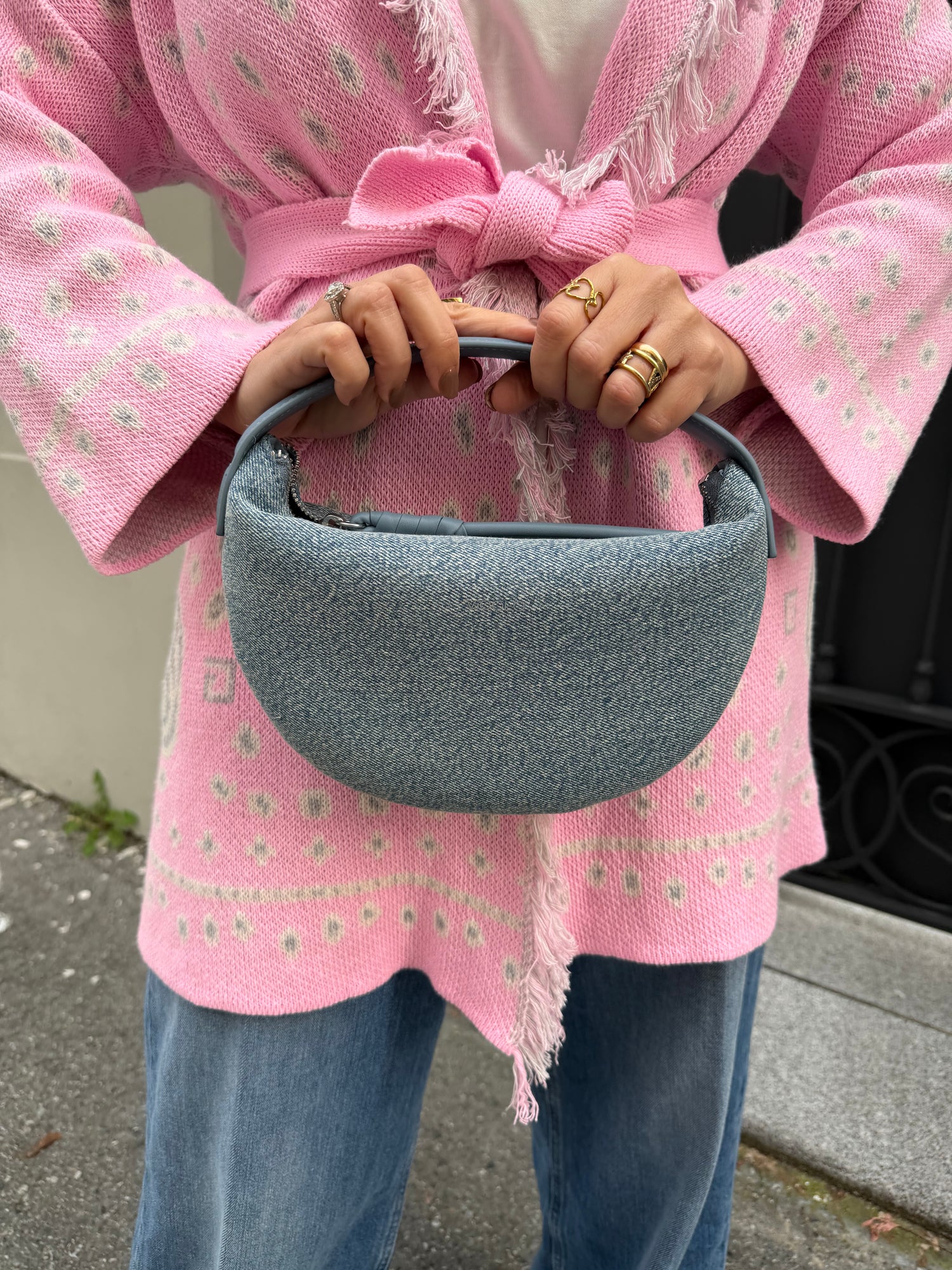 Borsa “Croissant Denim” VICOLO