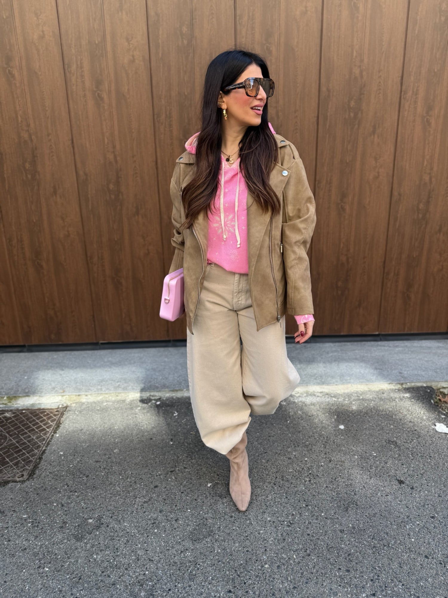 Jeans balloon “Denise beige” VICOLO
