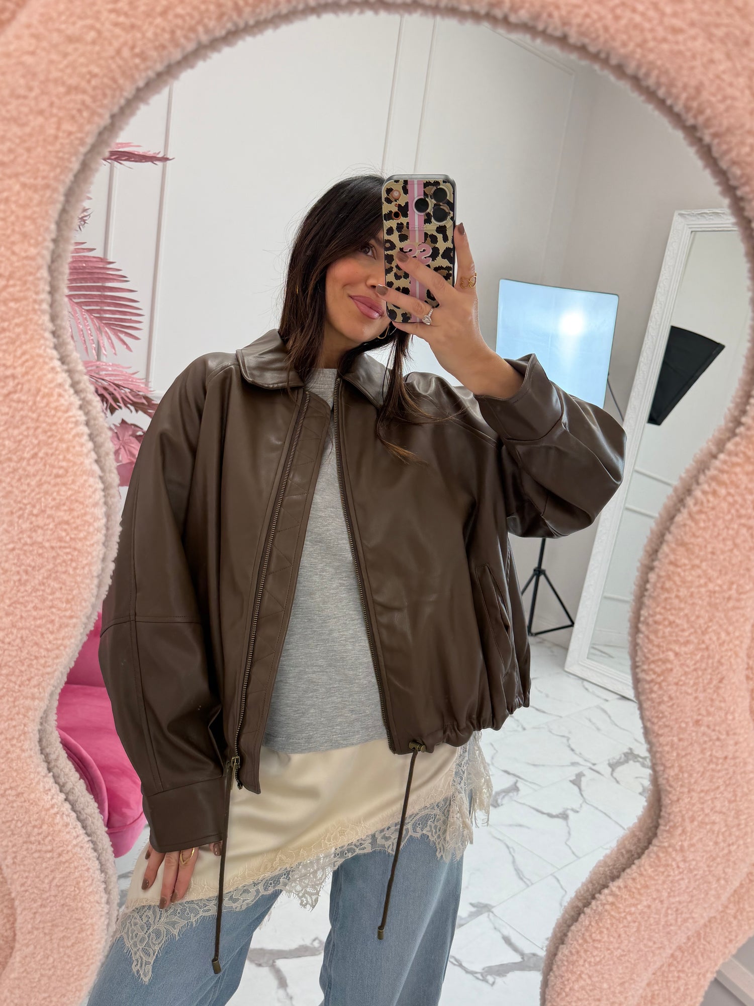 Bomber ecopelle over “Judie” LIP