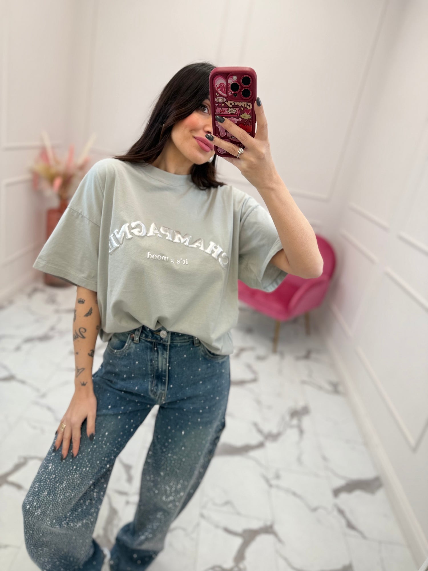 T-shirt over “Champagne Mood” VICOLO
